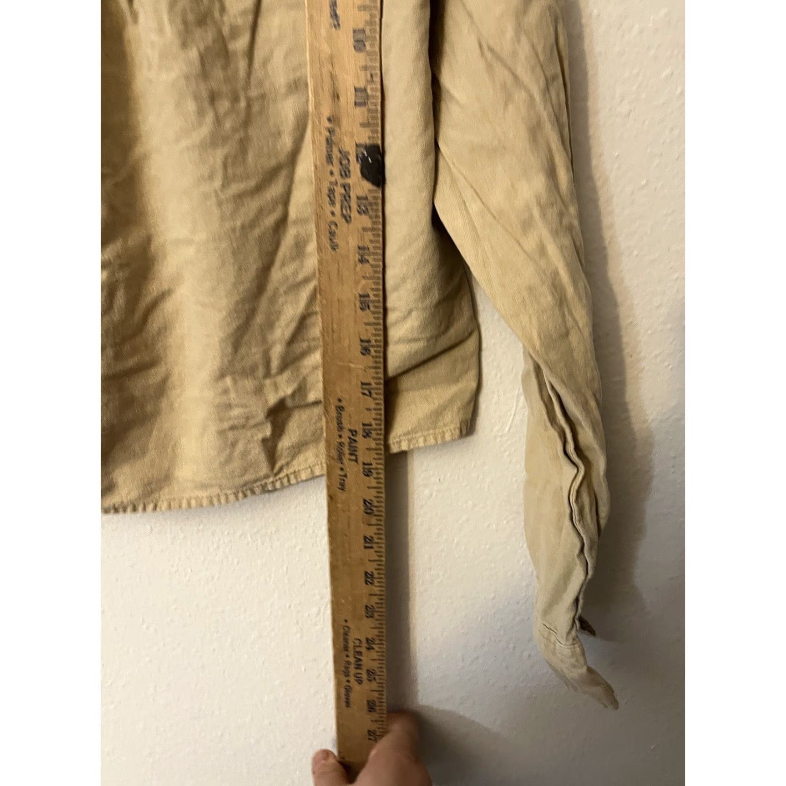 Vintage Universal Thread Cropped Top Size S Beige Cotton Linen Women's Long Sleeve Casual Spring Summer 2020s Theme University Size S / US 4 / IT 40 - 4 Thumbnail
