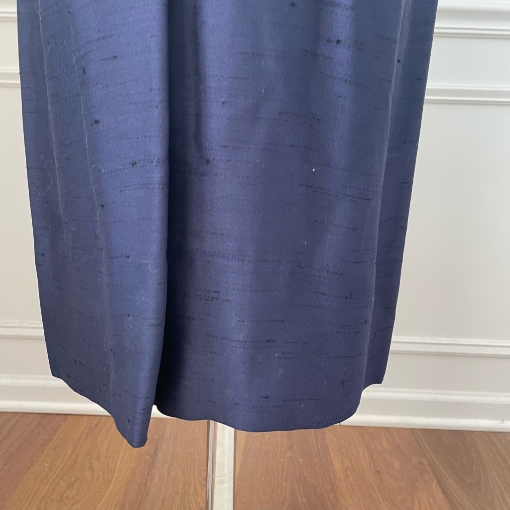 Vintage Vintage Mix & Match Dark Blue Sheath Dress Long Blazer Ivory Trim XS Size XS / US 0-2 / IT 36-38 - 11 Thumbnail