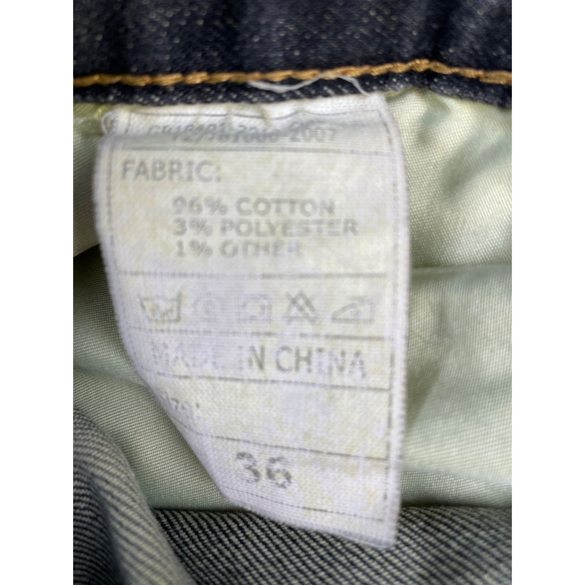 Other Men's Black Jeans Yellow washed with ripped design Size 36x2 Size US 36 / EU 52 - 3 Thumbnail