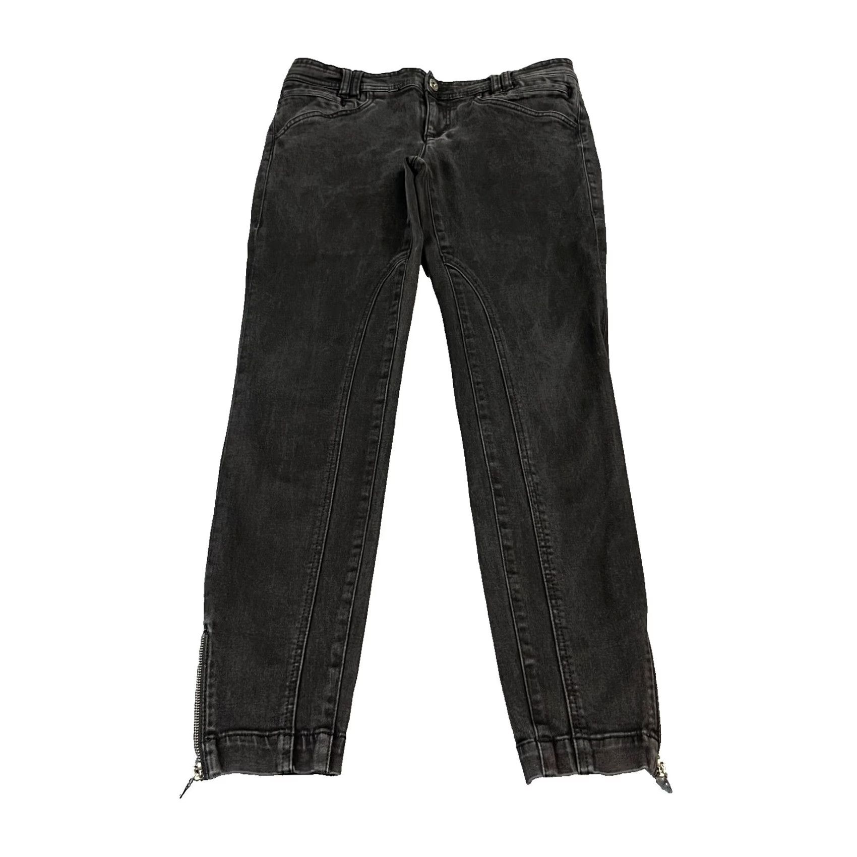 Dolce & Gabbana Dolce&Gabbana Jeans Slim Skinny 30 30 UK10 Zip Ankle Y2K Dark Grey Vintage Womens (30in Inseam) Size 32" / US 10 / IT 46 - 2 Thumbnail