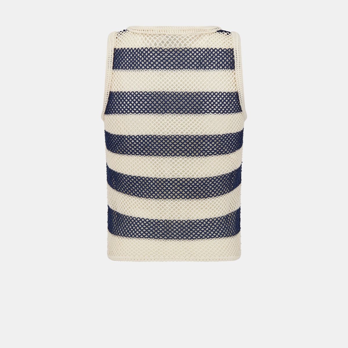 Dior o1bcso1str0225 Marinière Sleeveless Top in Nany Blue/White Size L / US 10 / IT 46 - 2 Thumbnail