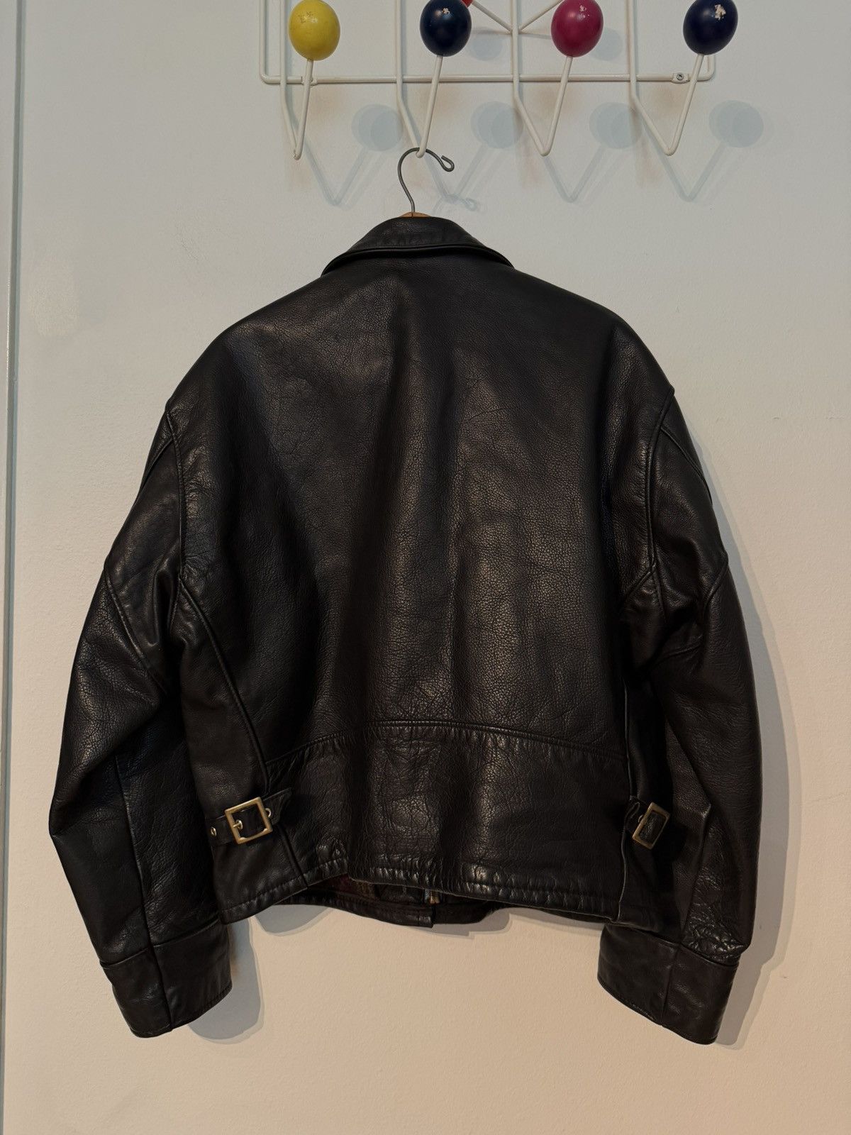 Schott Vintage 681 Single Rider Leather Jacket Size US XL / EU 56 / 4 - 2 Thumbnail