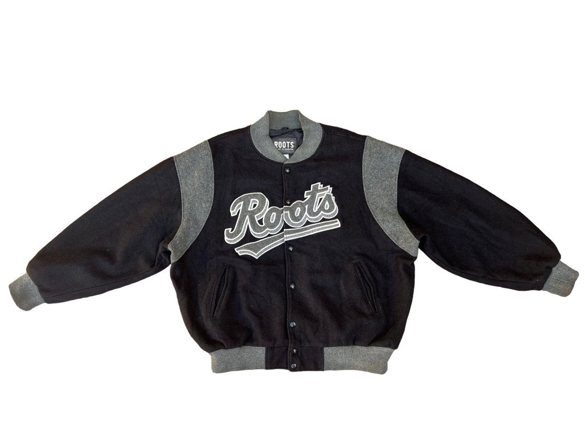Roots Vintage ROOTS Spell Out Varsity Teddy Jacket Wool Size US XXL / EU 58 / 5 - 1 Thumbnail