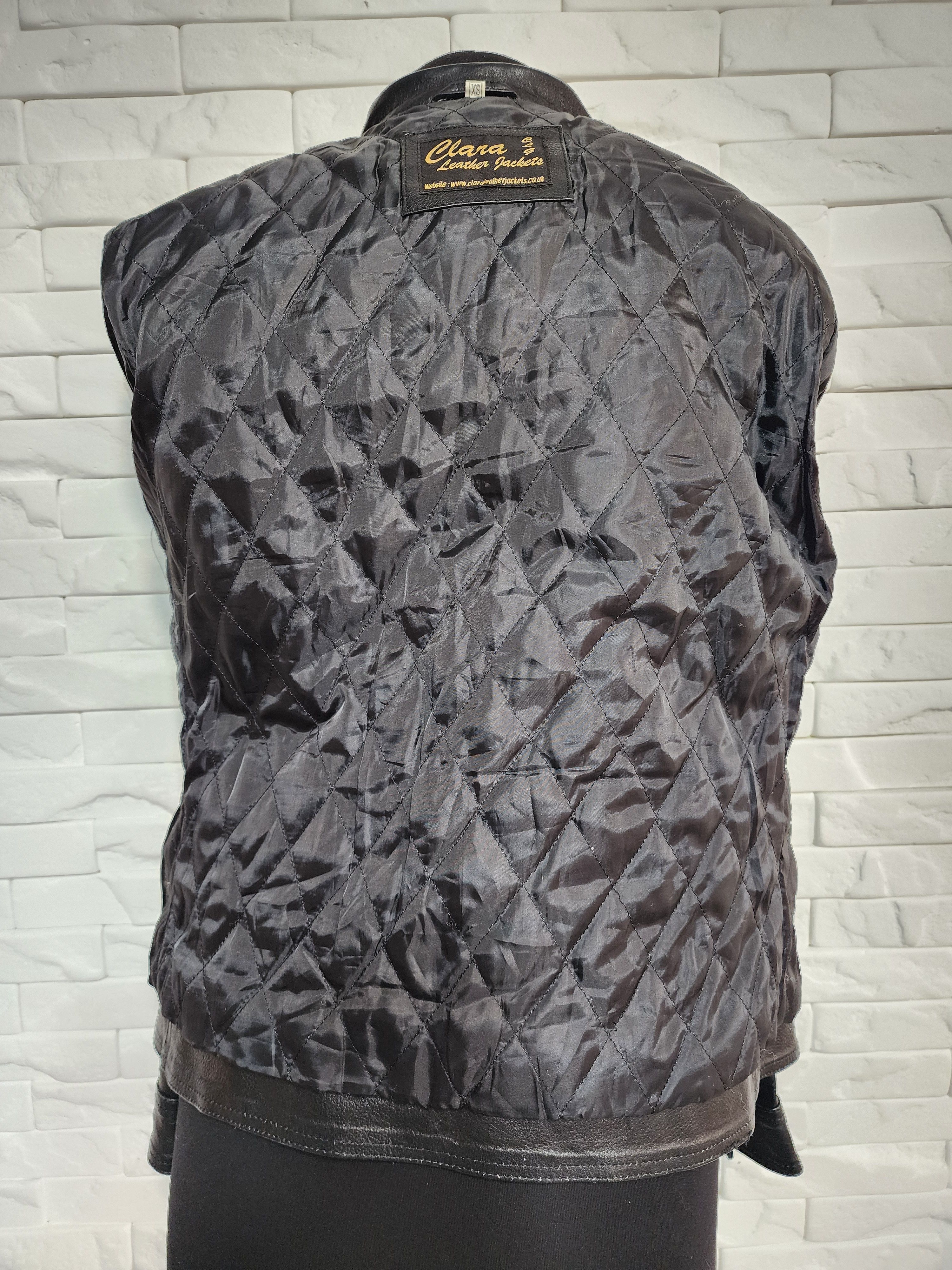 Other Black Leather Women's Jacket: Zippered Sport Style. Size XS / US 0-2 / IT 36-38 - 7 Thumbnail