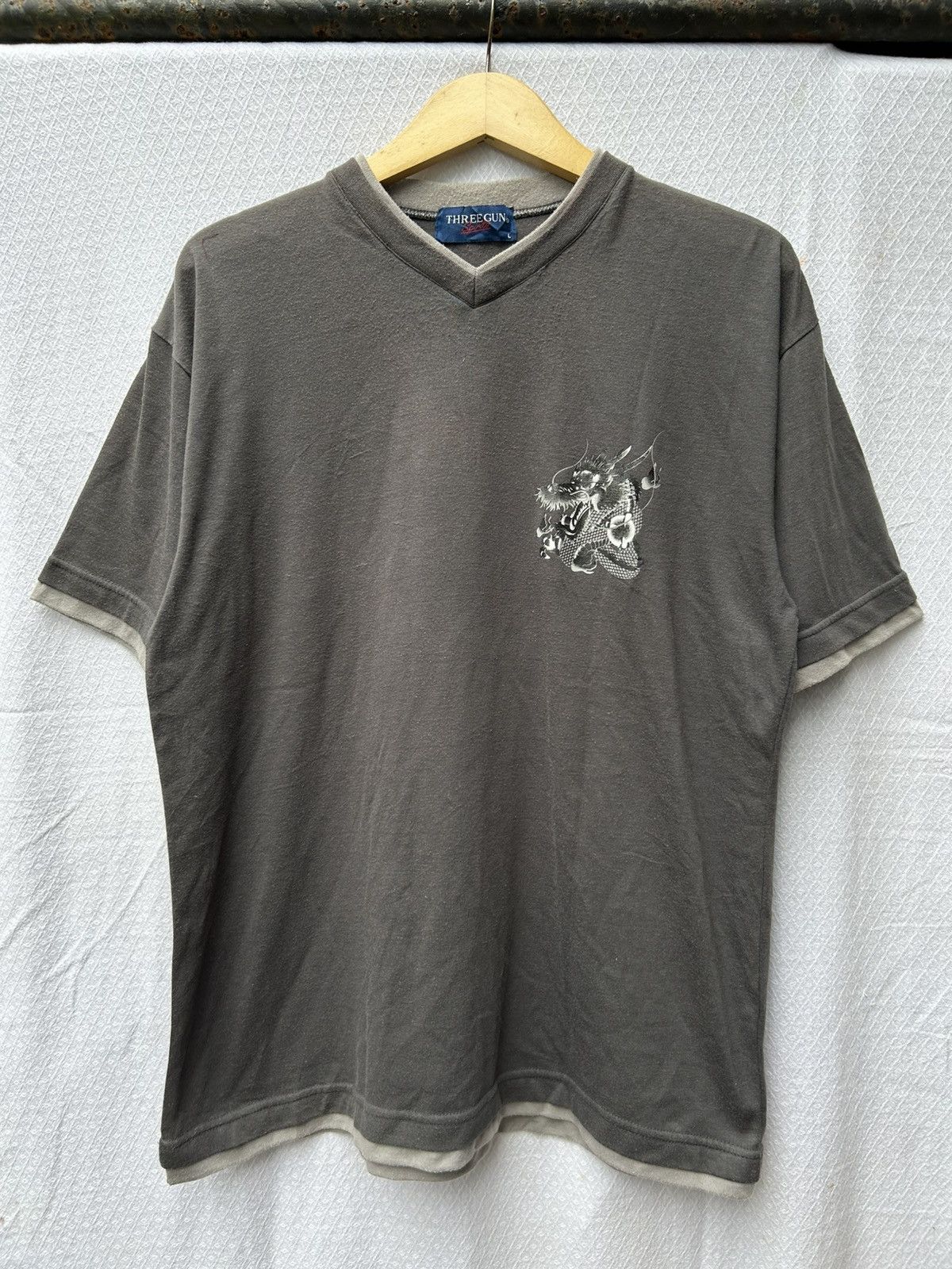 Japanese Brand Threegun sukajan dragon spirits t shirt Size US L / EU 52-54 / 3 - 1 Thumbnail