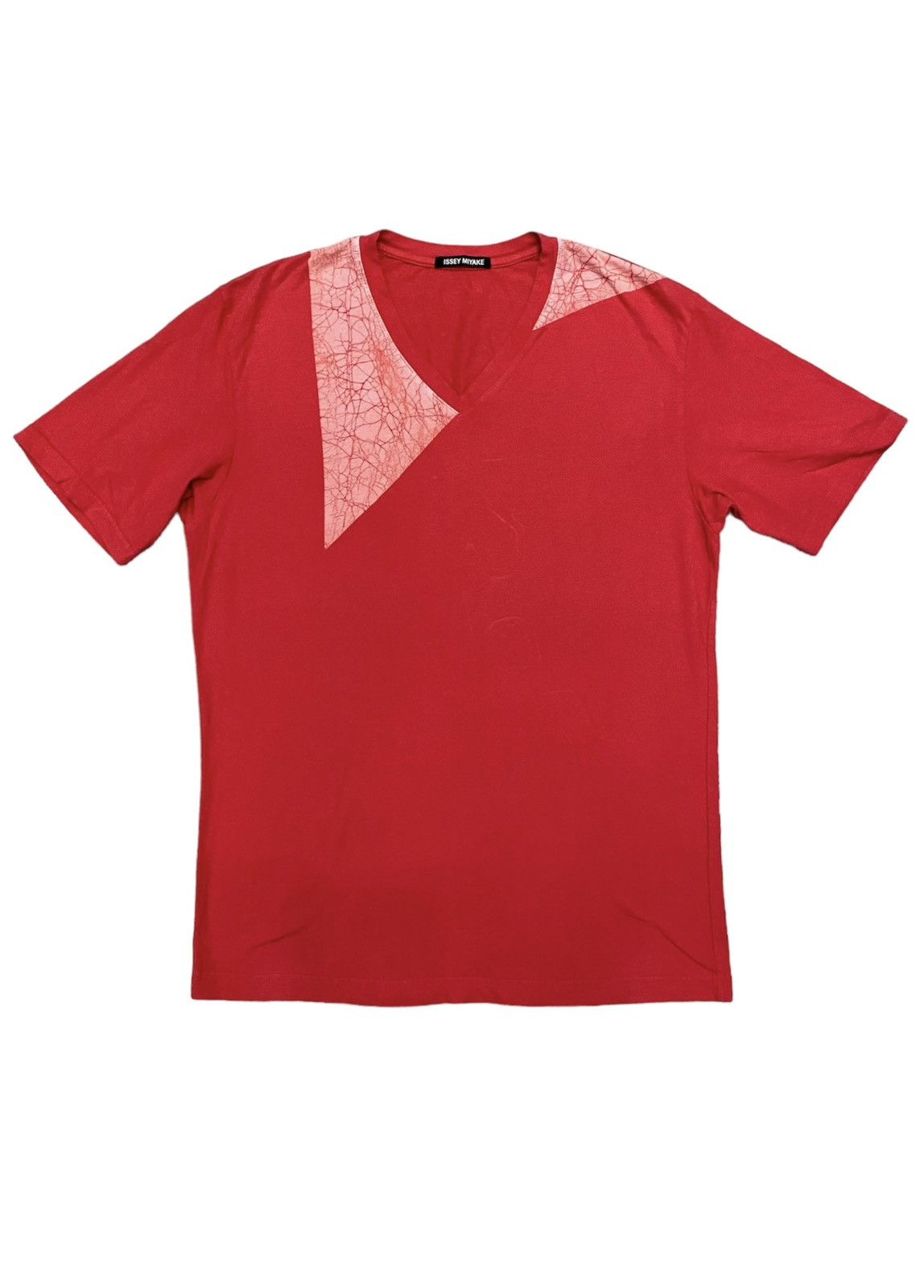SS00 Issey Miyake Marble triangle V Neck tee