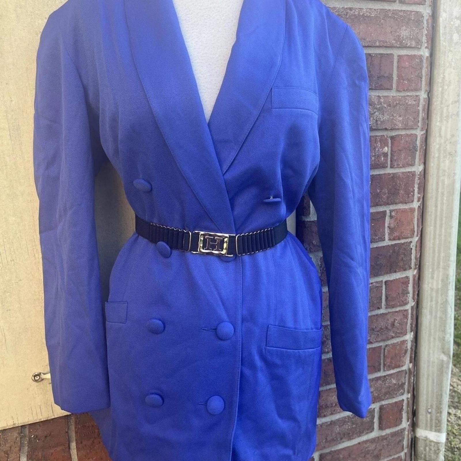 Other Blue vintage 80s blazer with shoulder pads, Size M / US 6-8 / IT 42-44 - 1 Thumbnail