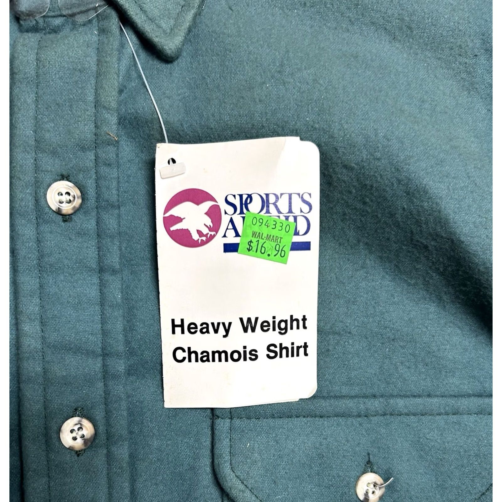 Vintage VINTAGE Sports Afield Green Heavy Weight Chamois Shirt Button-Down Men Large New Size US L / EU 52-54 / 3 - 7 Thumbnail
