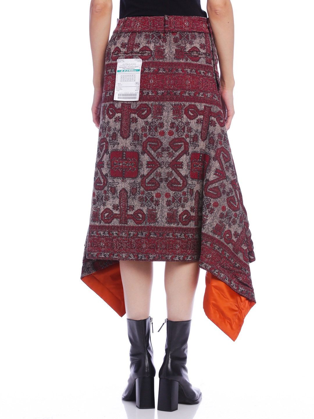 image of Maison Mihara Yasuhiro x Miharayasuhiro Mihara Yasuhiro Carpet Skirt in Red, Women's (Size 26)