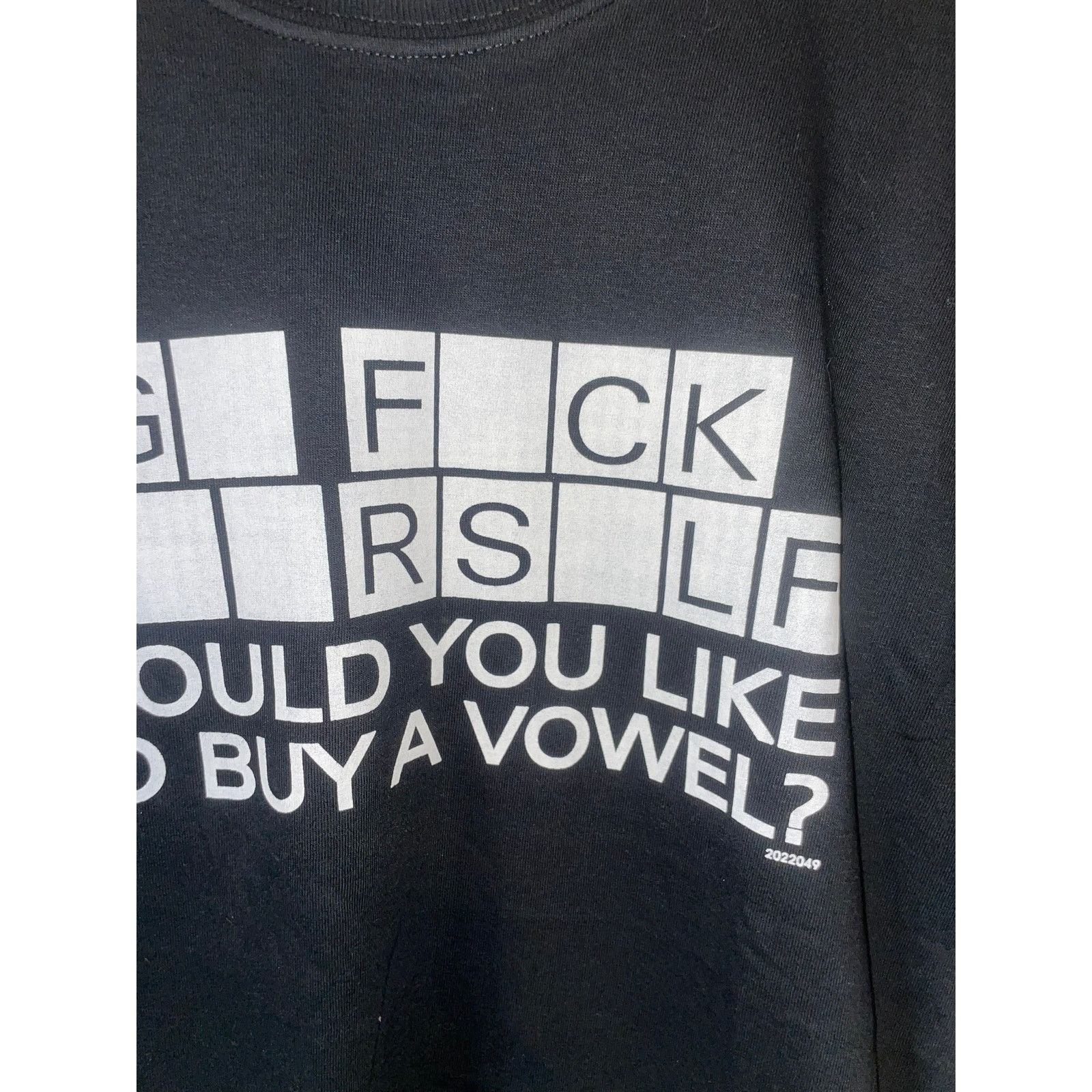 Gildan Y2K Go F Yourself Buy A Vowel Humor Joke Black Shirt Large Size US L / EU 52-54 / 3 - 3 Thumbnail