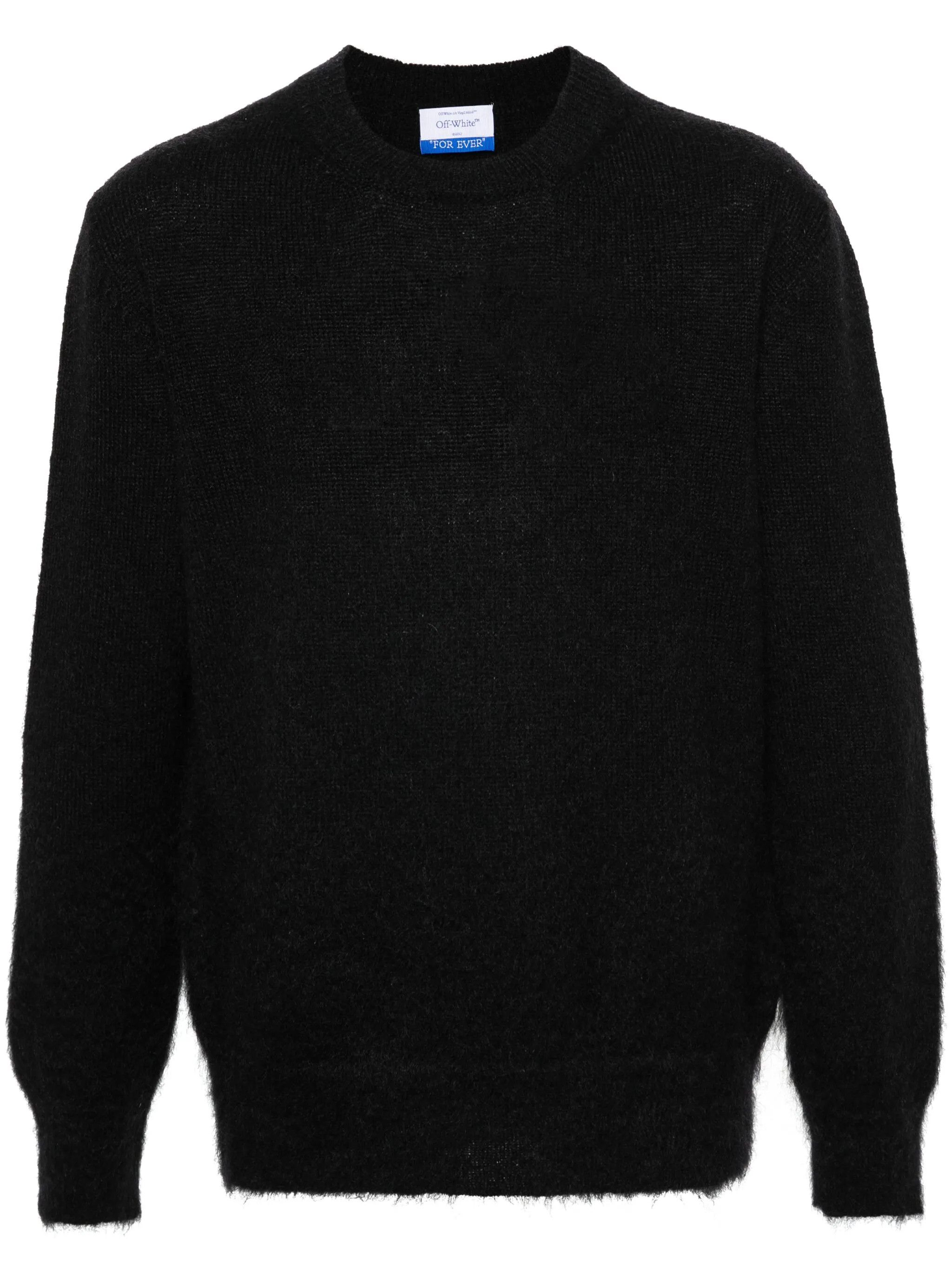 Off-White o1y0325 Crewneck Sweater in Black Size US M / EU 48-50 / 2 - 1 Thumbnail