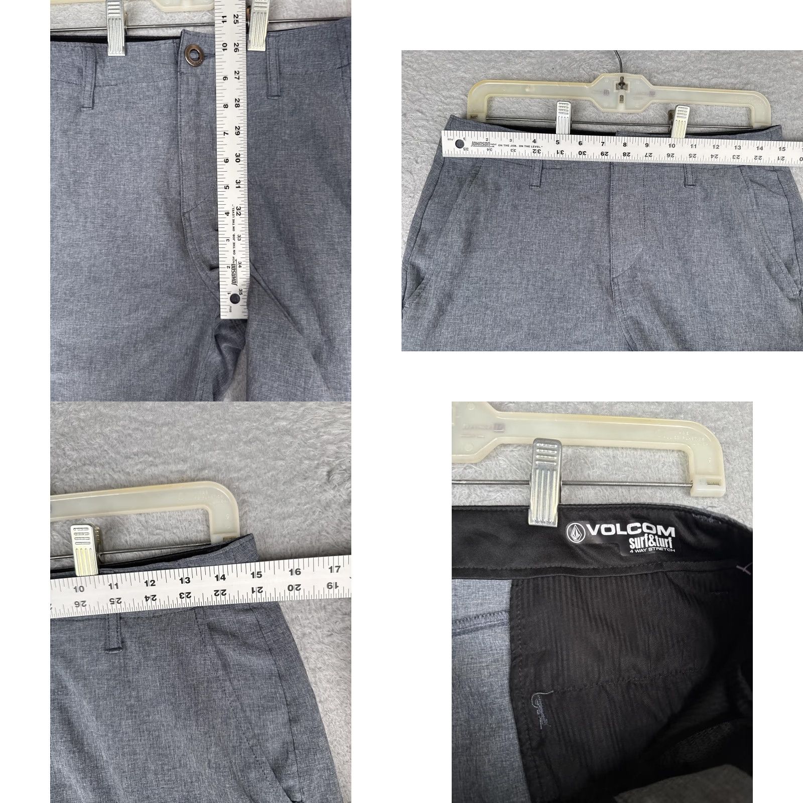 Volcom Volcom Hybrid Shorts Mens 28 Gray Surf & Turf 4-Way Stretch 9 Inseam Quick Dry Size US 28 / EU 44 - 8 Thumbnail