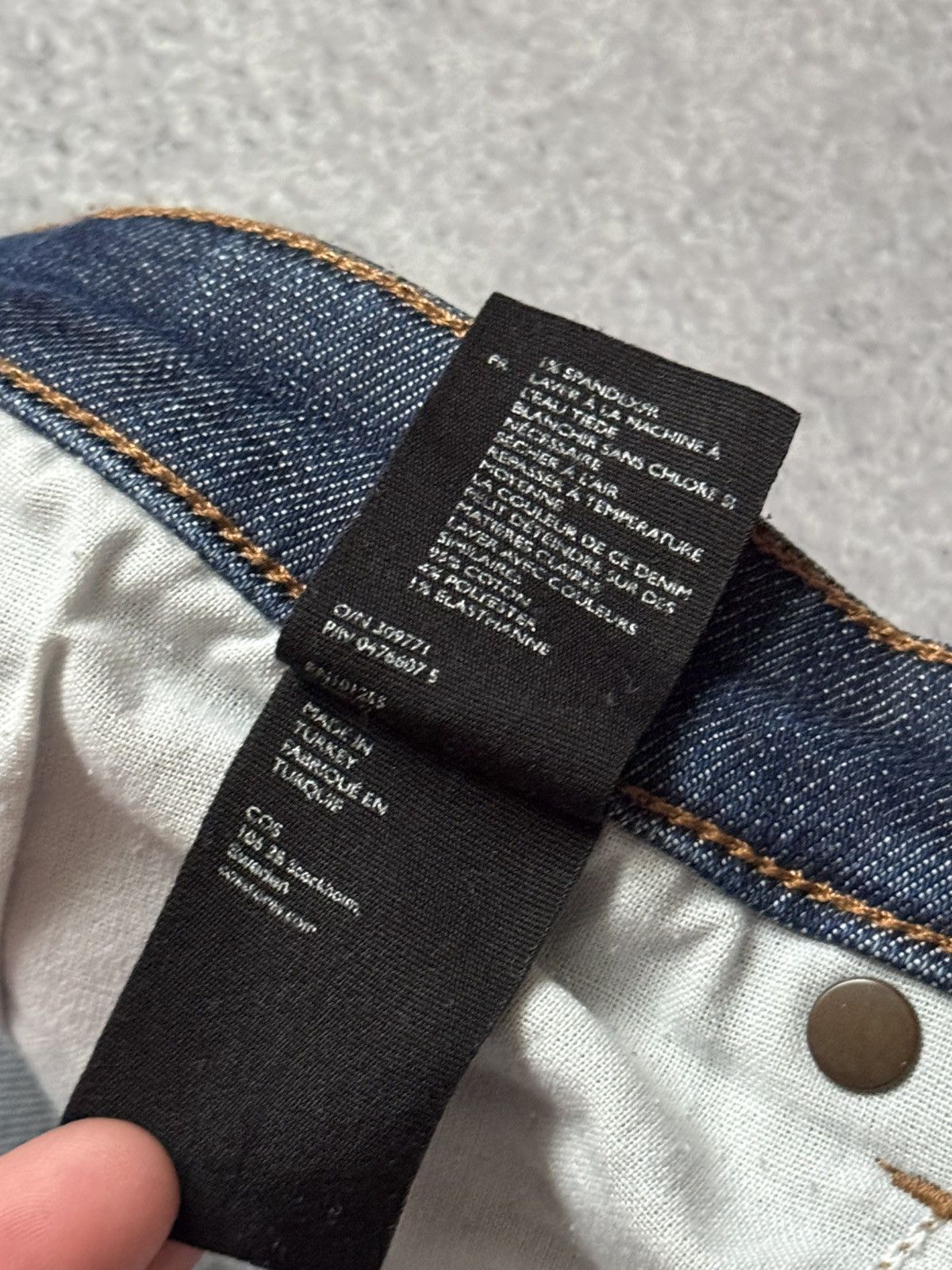 Cos × Designer COS 38 denim pant trouser Jean chino Wmns dark blue Size 26" / US 2 / IT 38 - 12 Thumbnail