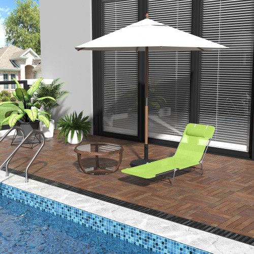 Designer × Homemade Outsunny Folding Chaise Lounge Pool Chairs, Outdoor Sun Tann Size US L / EU 52-54 / 3 - 2 Thumbnail