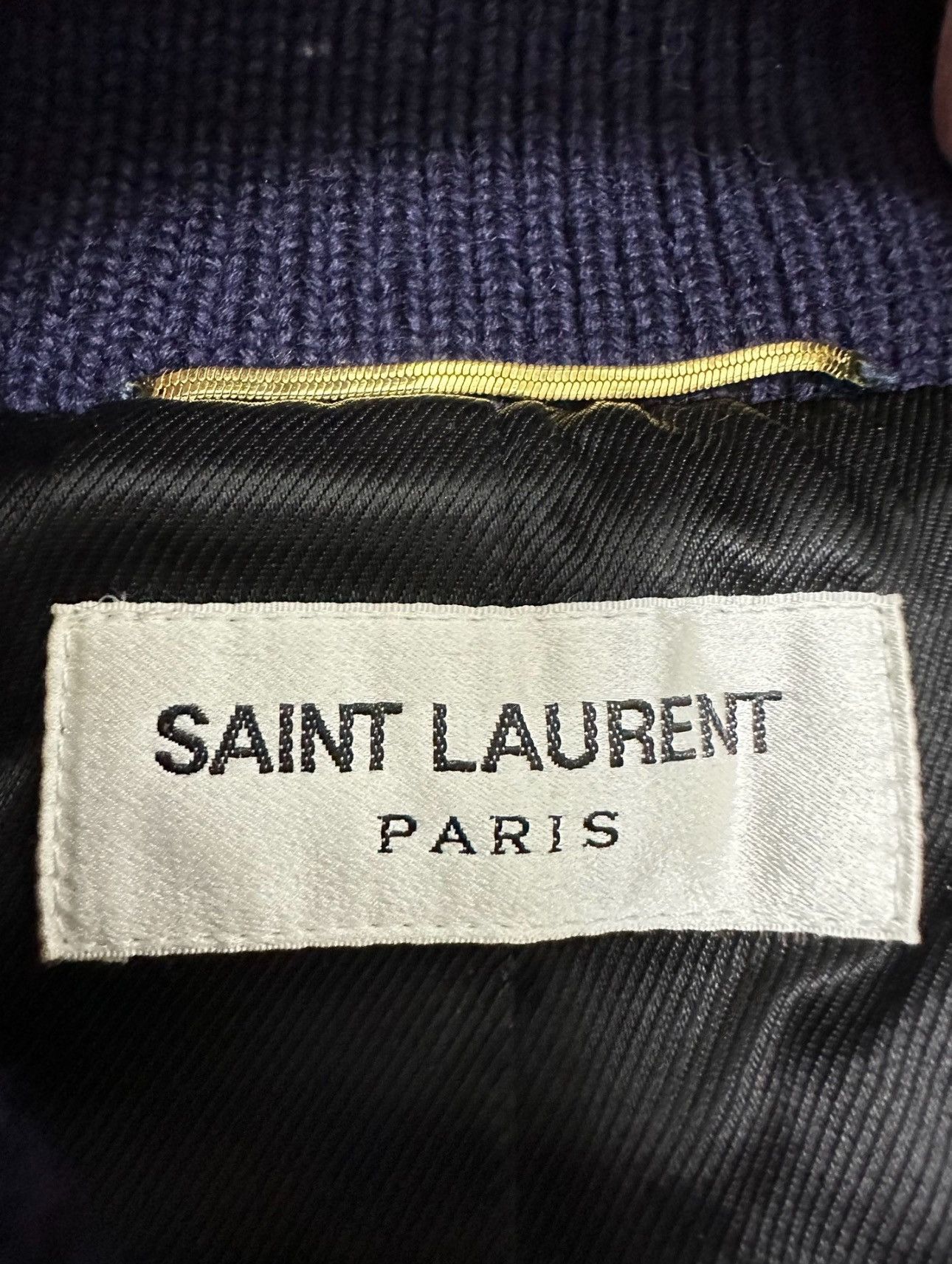 Saint Laurent Paris Saint Laurent Paris Logo Teddy Navy Sz. 44 Size US S / EU 44-46 / 1 - 3 Thumbnail