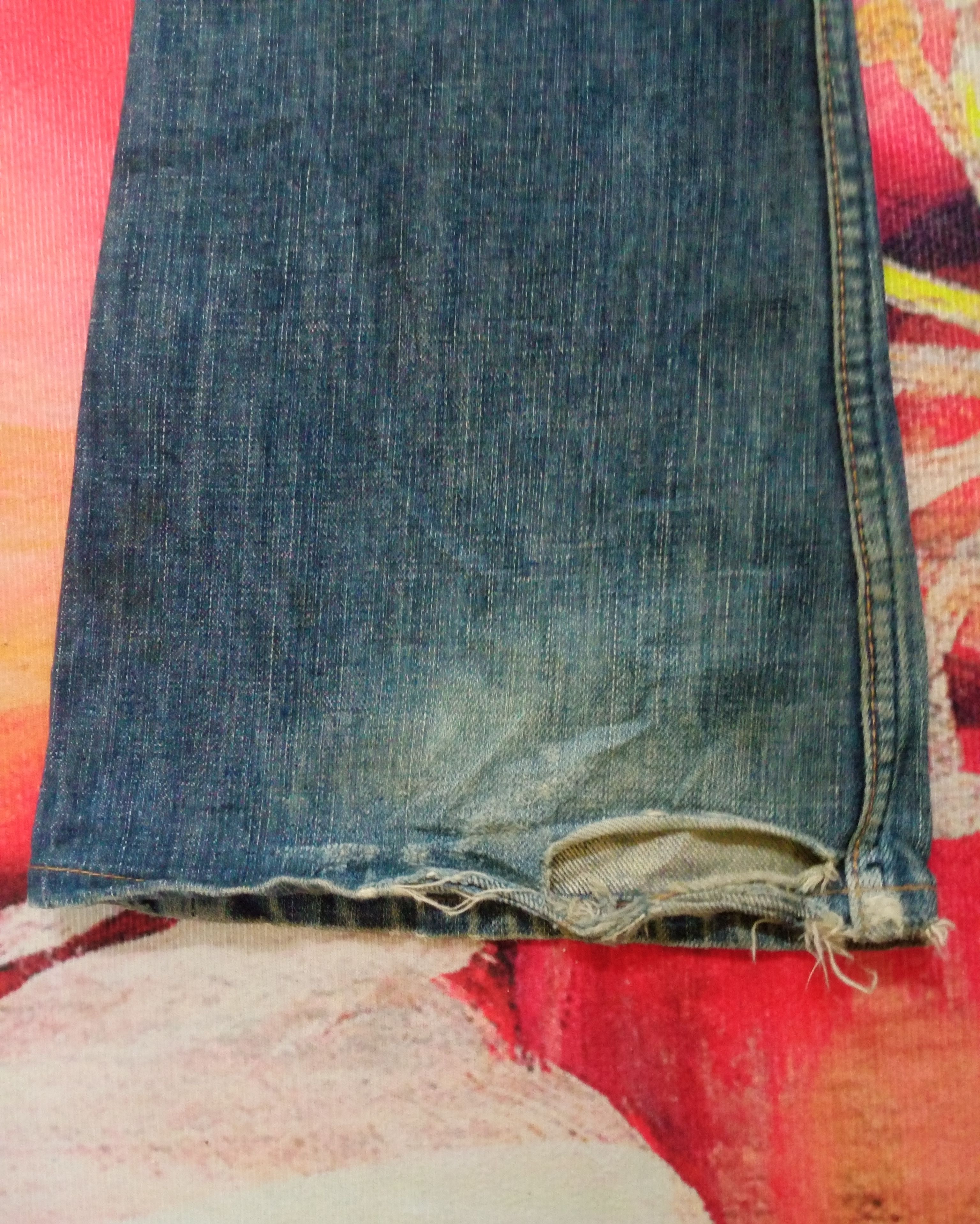 If Six Was Nine Rare Flare Jeans Sweet Camel Distressed Boot Cut Size 31" - 12 Thumbnail