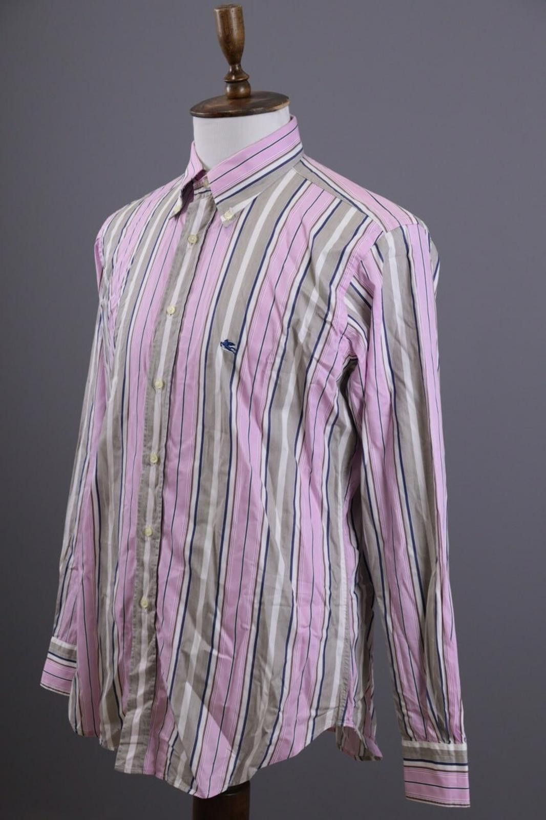 Etro Etro Milano Multicolor Striped Button Down Shirt Size 43 Size US M / EU 48-50 / 2 - 6 Thumbnail