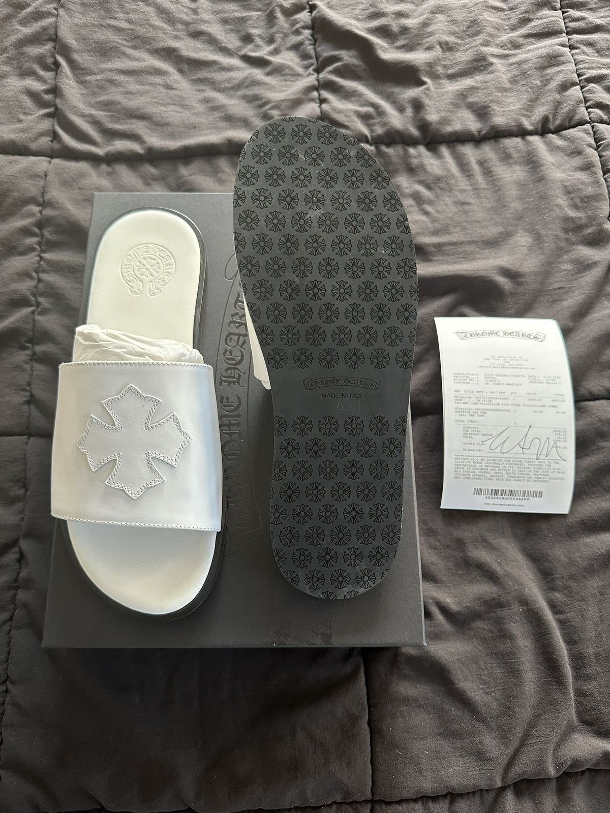 Chrome Hearts Chrome Hearts Slip On Leather Sneaker White | Grailed