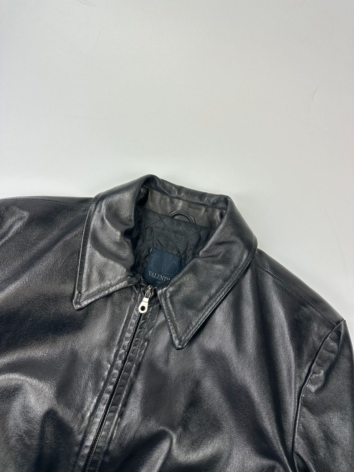 Valentino Valentino Late 90’s Glossy SheepSkin Leather Bomber Jacket Size US M / EU 48-50 / 2 - 4 Thumbnail