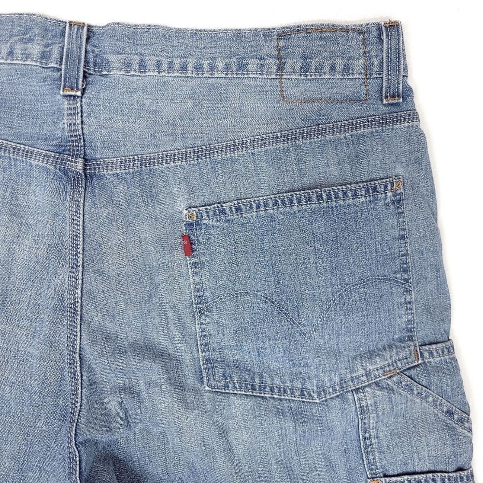 Levi's Y2K Levis Carpenter Jean Shorts Mens 40x11 Blue Cotton Size US 40 / EU 56 - 7 Thumbnail