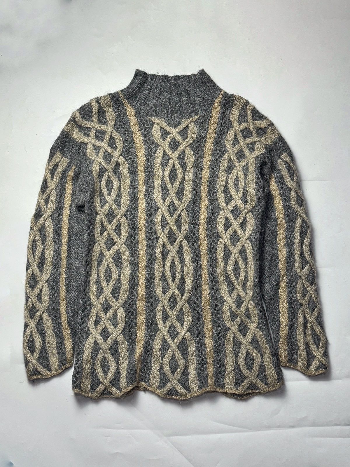 Hysteric Glamour × If Six Was Nine × Japanese Brand Japanese Cable Knit Mohair Yohji Style Size US M / EU 48-50 / 2 - 1 Thumbnail