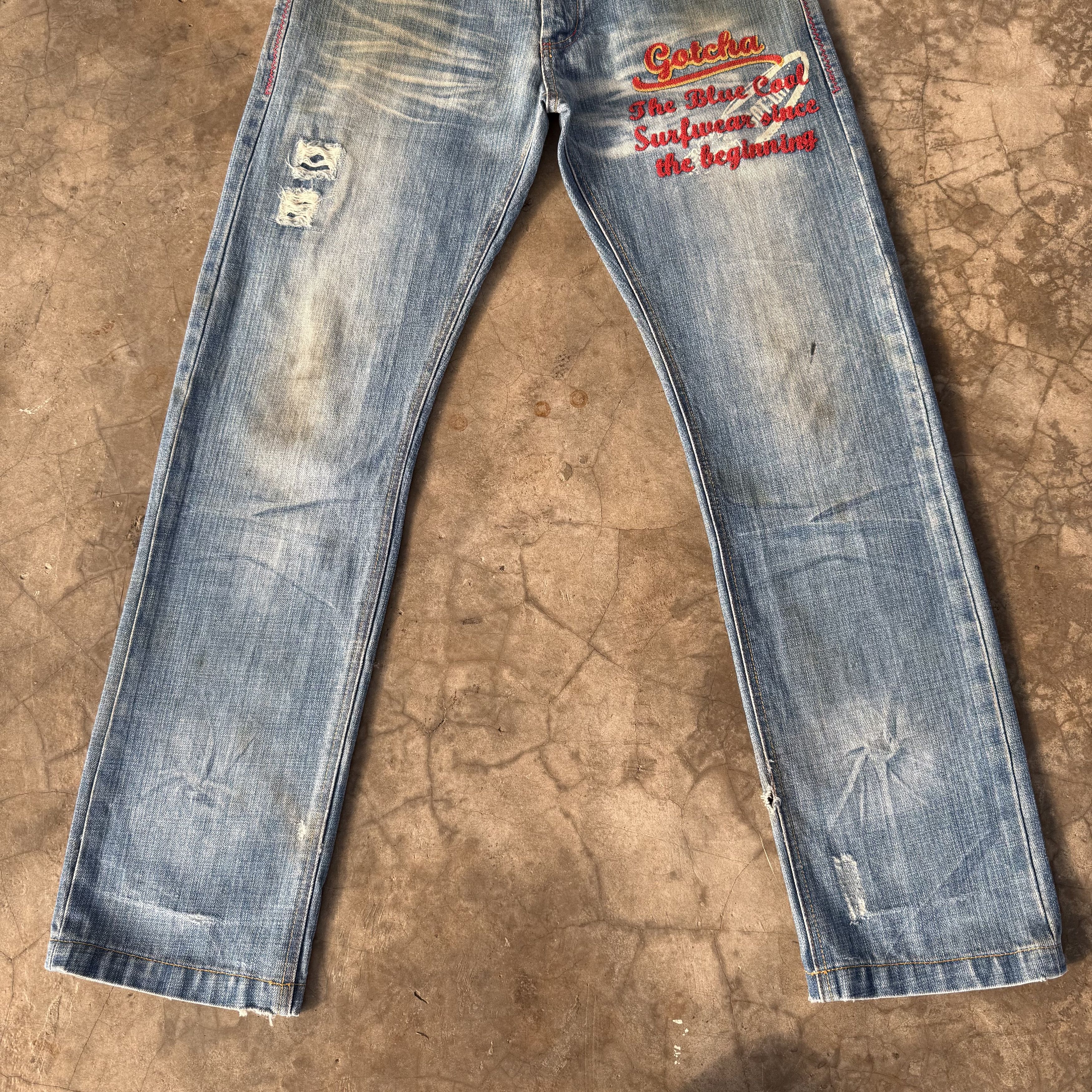 Gotcha Vintage Gotcha Faded Denim Jean Pants Size US 32 / EU 48 - 3 Thumbnail