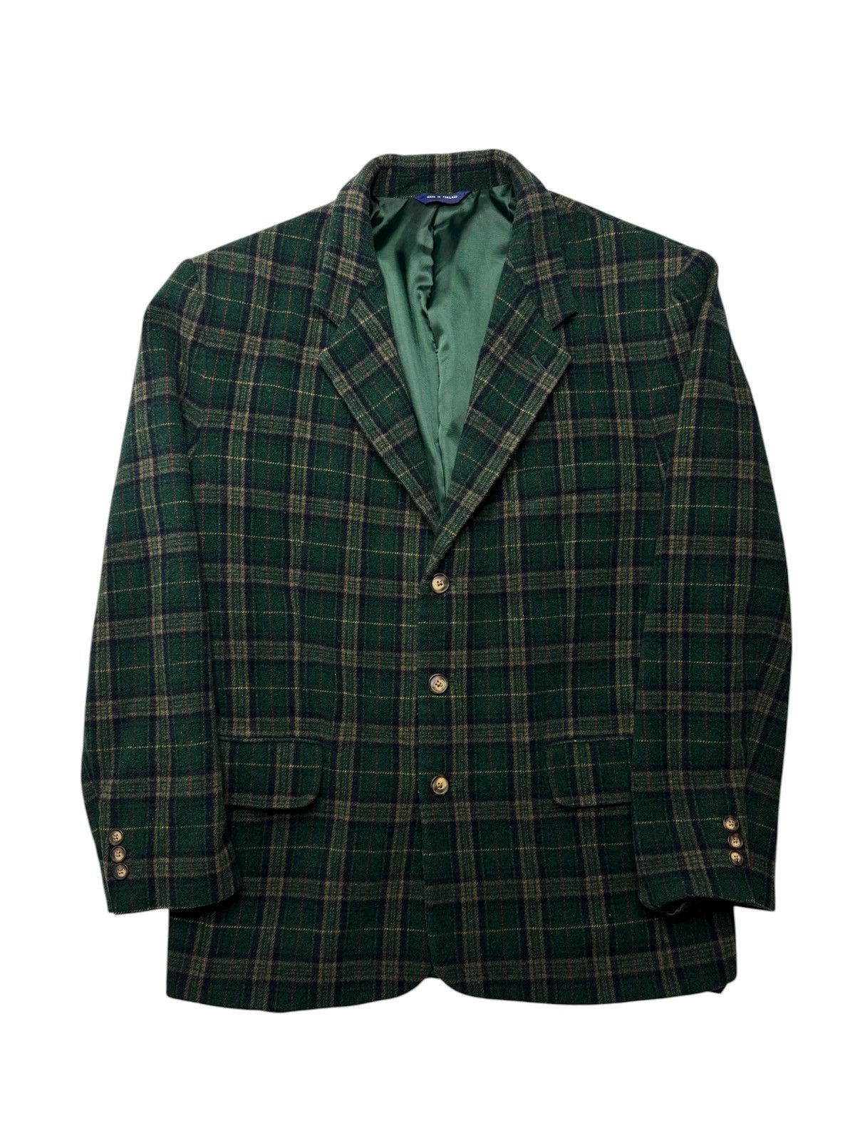 Gap Vintage Mens GAP Plaid Wool Blazer Size 44R - 1 Thumbnail