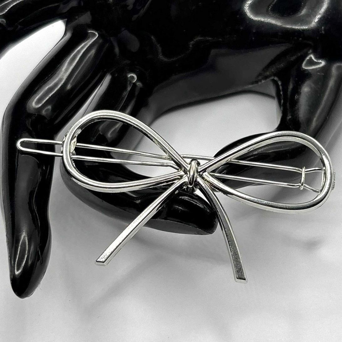 Other Silver Bow Hair Clip Size ONE SIZE - 1 Thumbnail