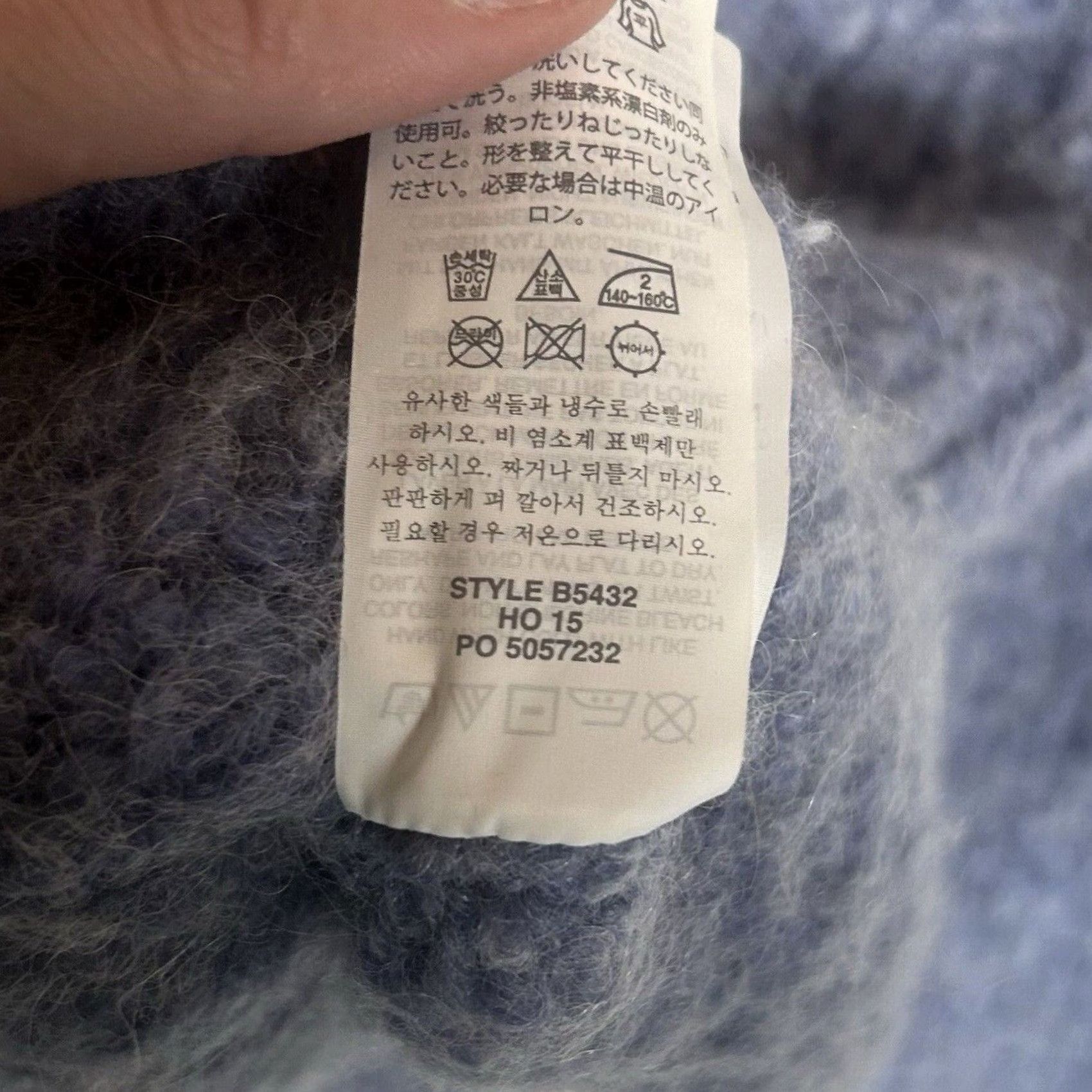 J.Crew J.CREW Sweater Womens S Wool Alpaca Blend Pullover Mock Neck Pockets Slim Knit Blue - Mens Women Size S / US 4 / IT 40 - 4 Thumbnail