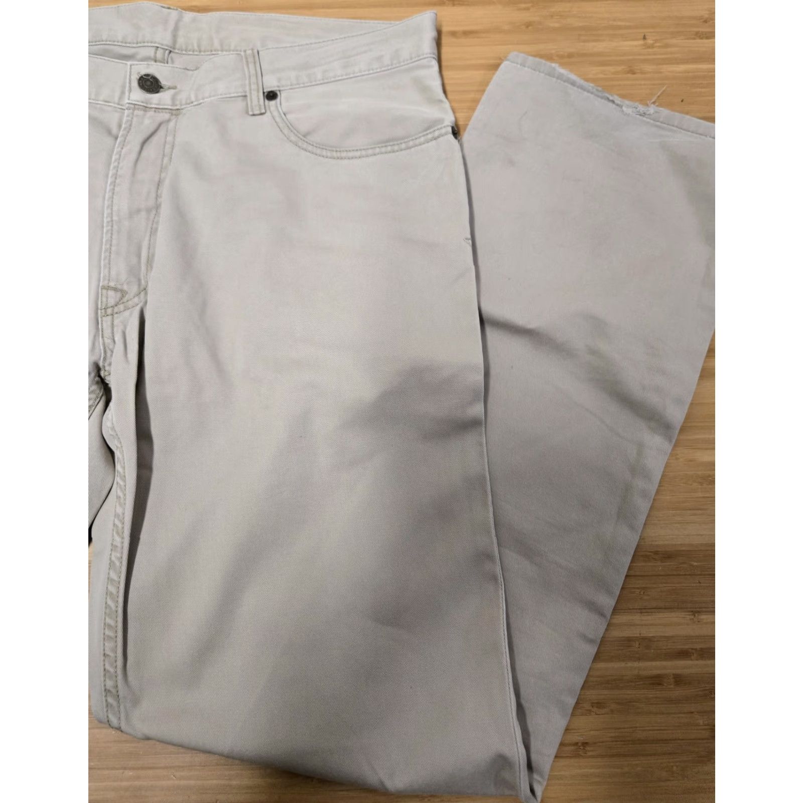 Polo Ralph Lauren VINTAGE Polo Ralph Lauren Pants Mens 35x32 Gray Twill 5 Pocket Straight Leg Classic Fit Size US S / EU 44-46 / 1 - 5 Thumbnail