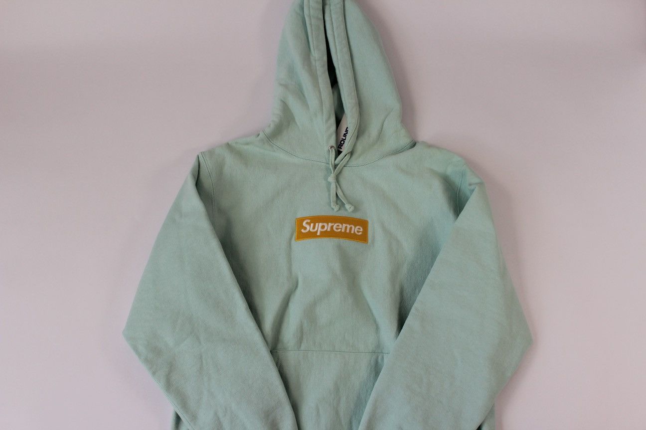 Supreme Supreme Box Logo Hooded Sweatshirt 'Ice Blue' Size US L / EU 52-54 / 3 - 3 Thumbnail