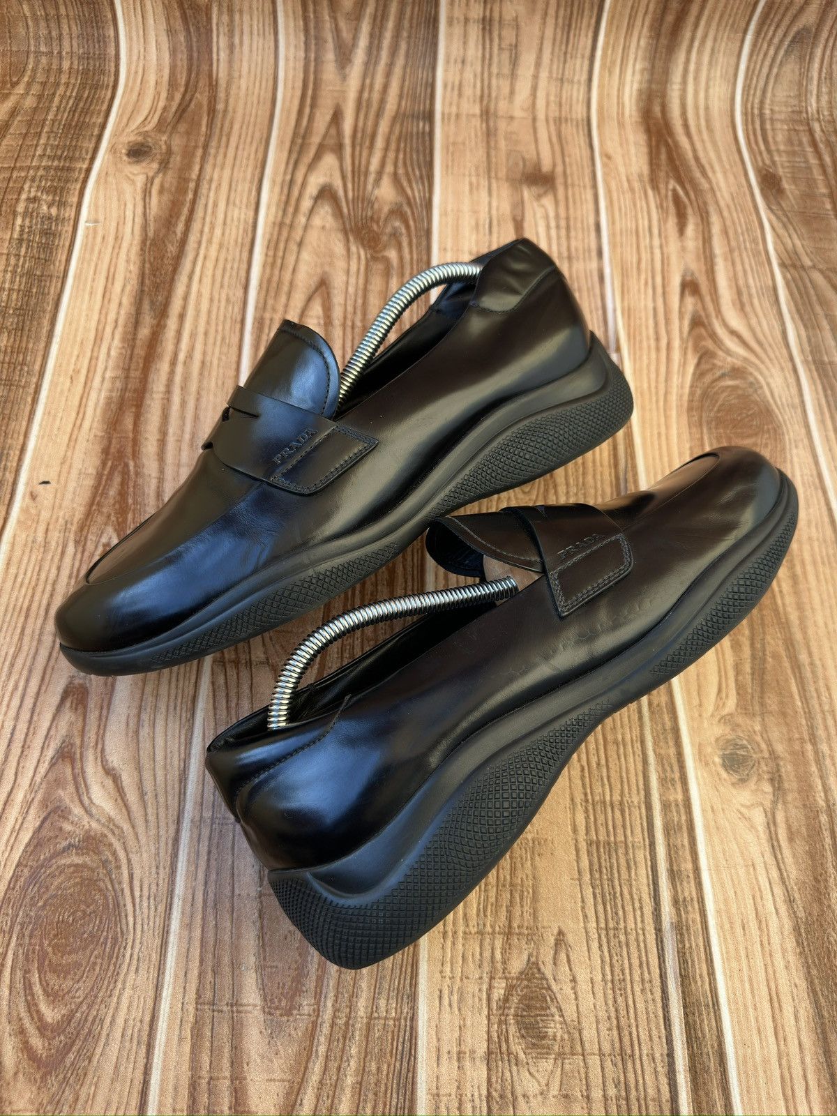 Prada Prada Americas Cup Spazzolato Leather Penny Loafer Size US 7 / EU 40 - 15 Thumbnail
