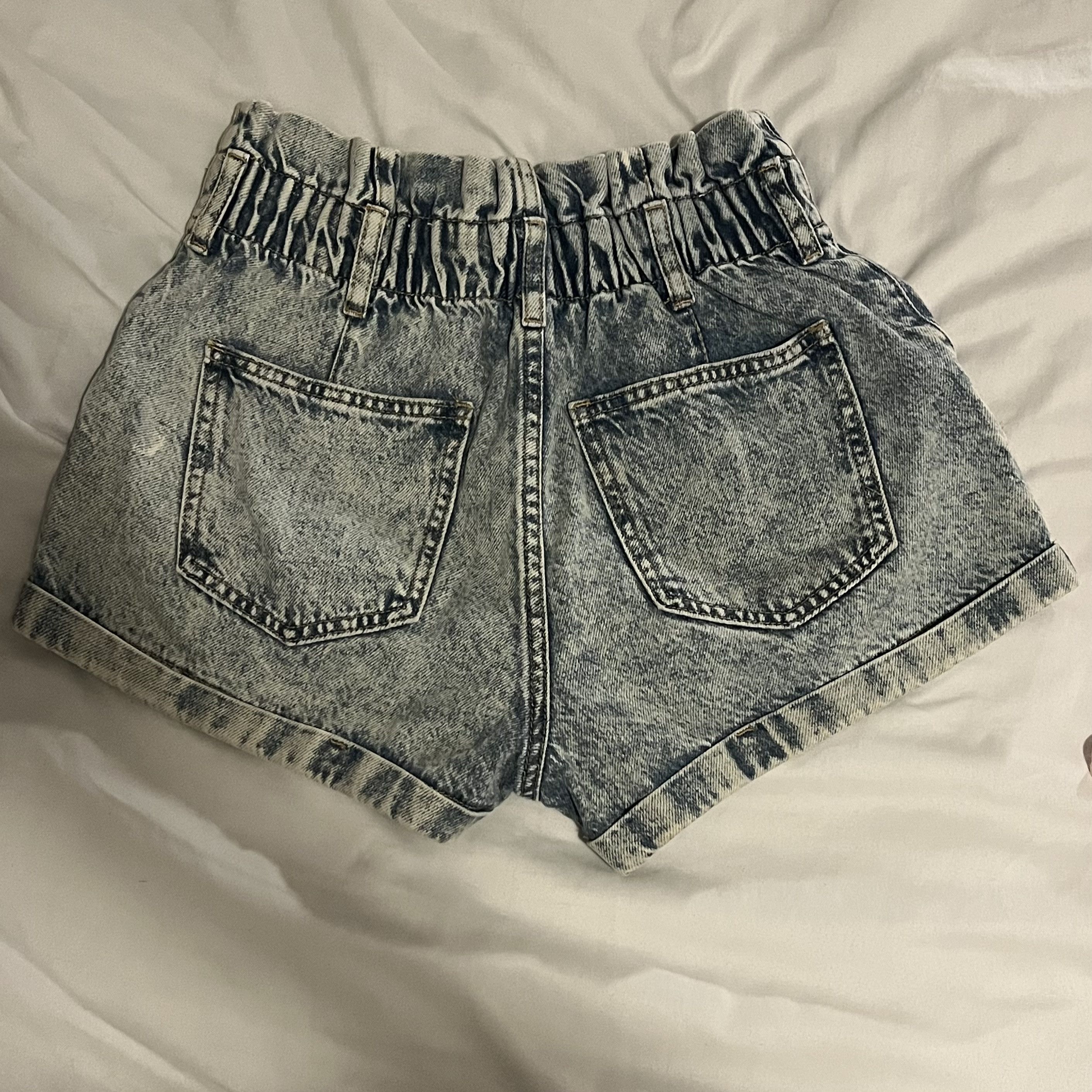 Pacsun PacSun Los Angeles High Waisted Blue Denim Shorts Size 30" / US 8 / IT 44 - 6 Thumbnail