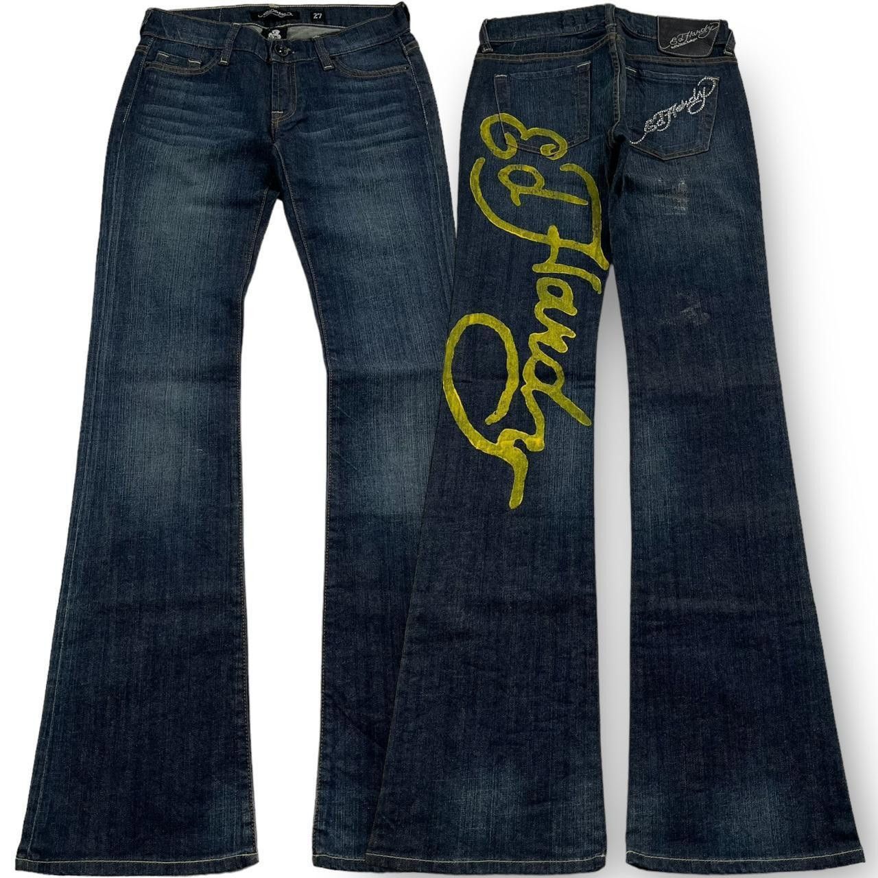 Ed Hardy Ed Hardy Women's Navy and Yellow Jeans Size 27" / US 4 / IT 40 - 1 Thumbnail