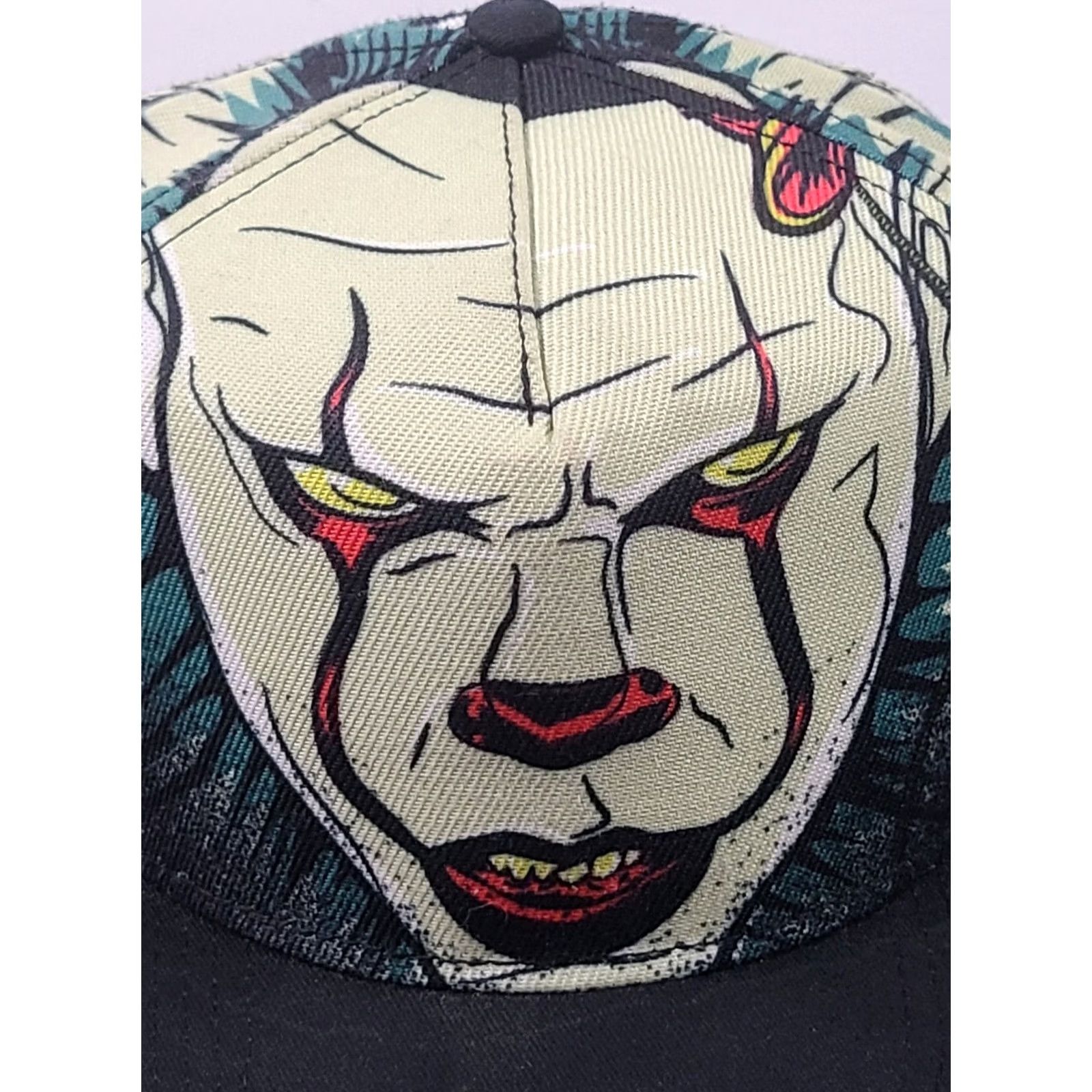 Bally Nike Movie IT Killer Clown Pennywise Ball Cap Hat Graphic Adjustable Snapback King Unisex Adults Cotton Multicolor 90s Theme Mens Girls Womens Ladies Size ONE SIZE - 2 Thumbnail
