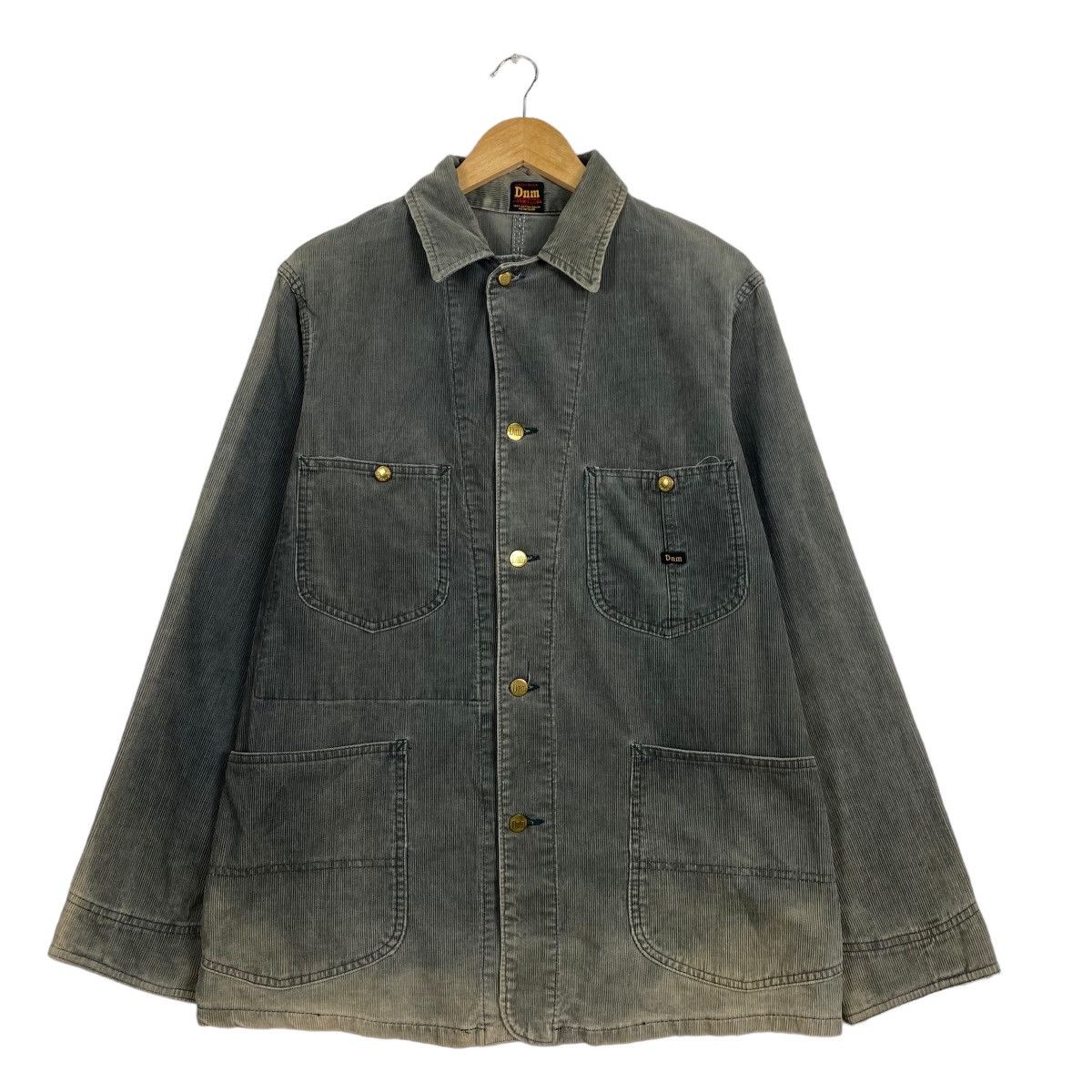image of Denim Jacket x Vintage Denime Corduroy Chore Jacket in Grey, Men's (Size Medium)