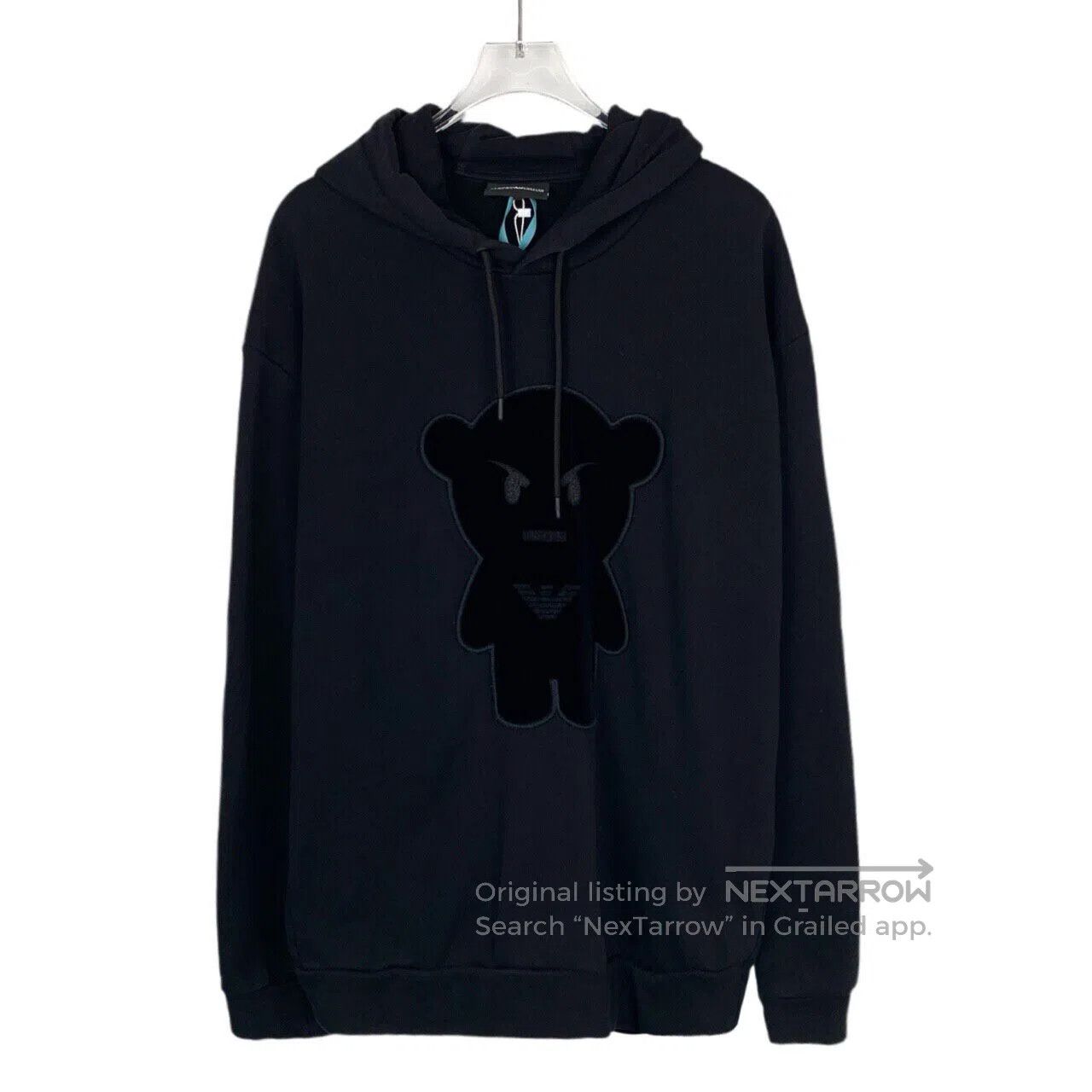 Armani Armani Little Monster Pattern Black Hooded Long Sleeve Swe Size US L / EU 52-54 / 3 - 1 Thumbnail