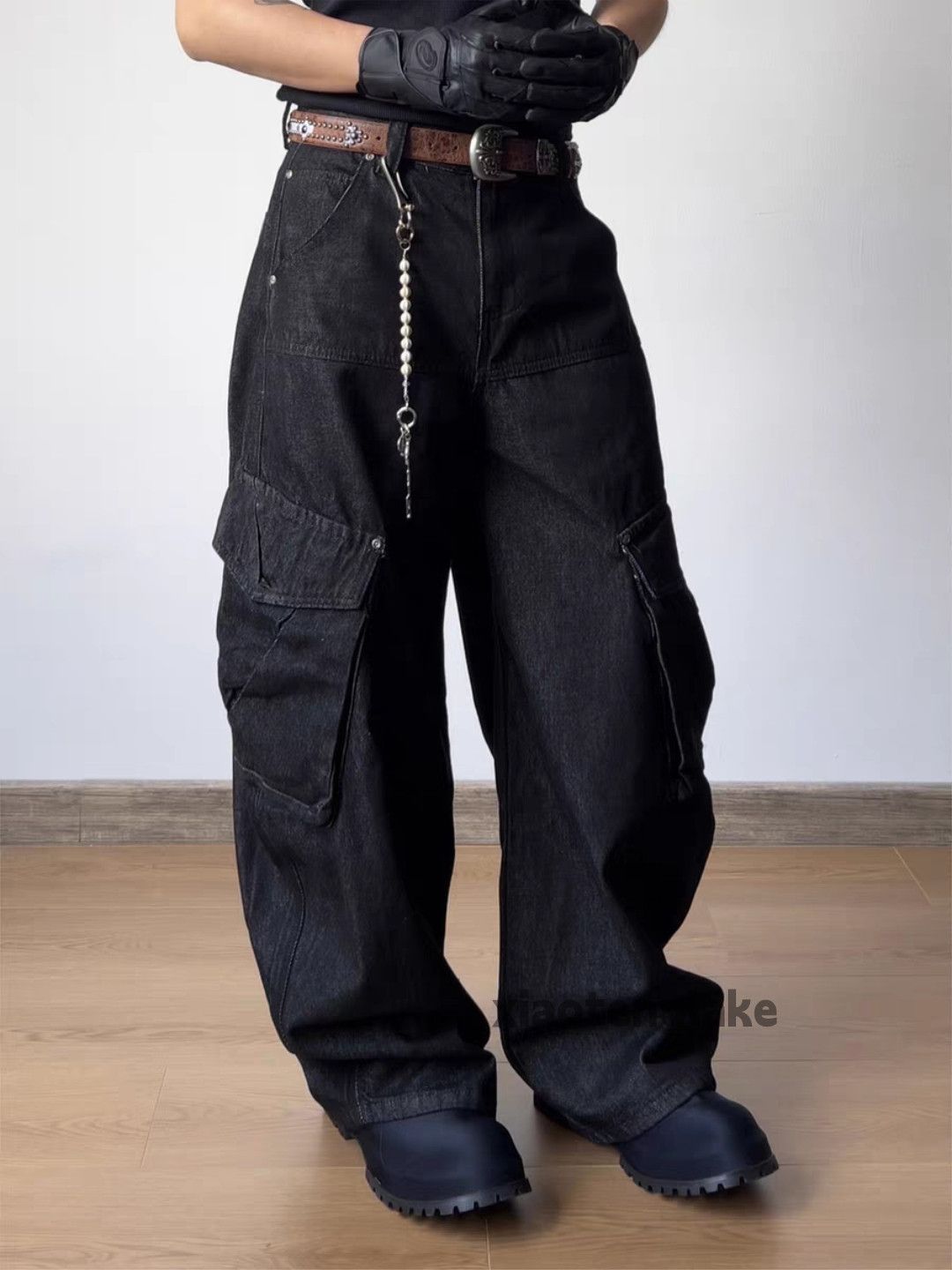 Jean xtl retro utility military loose baggy hiphop cargo jeans Size US 30 / EU 46 - 5 Thumbnail