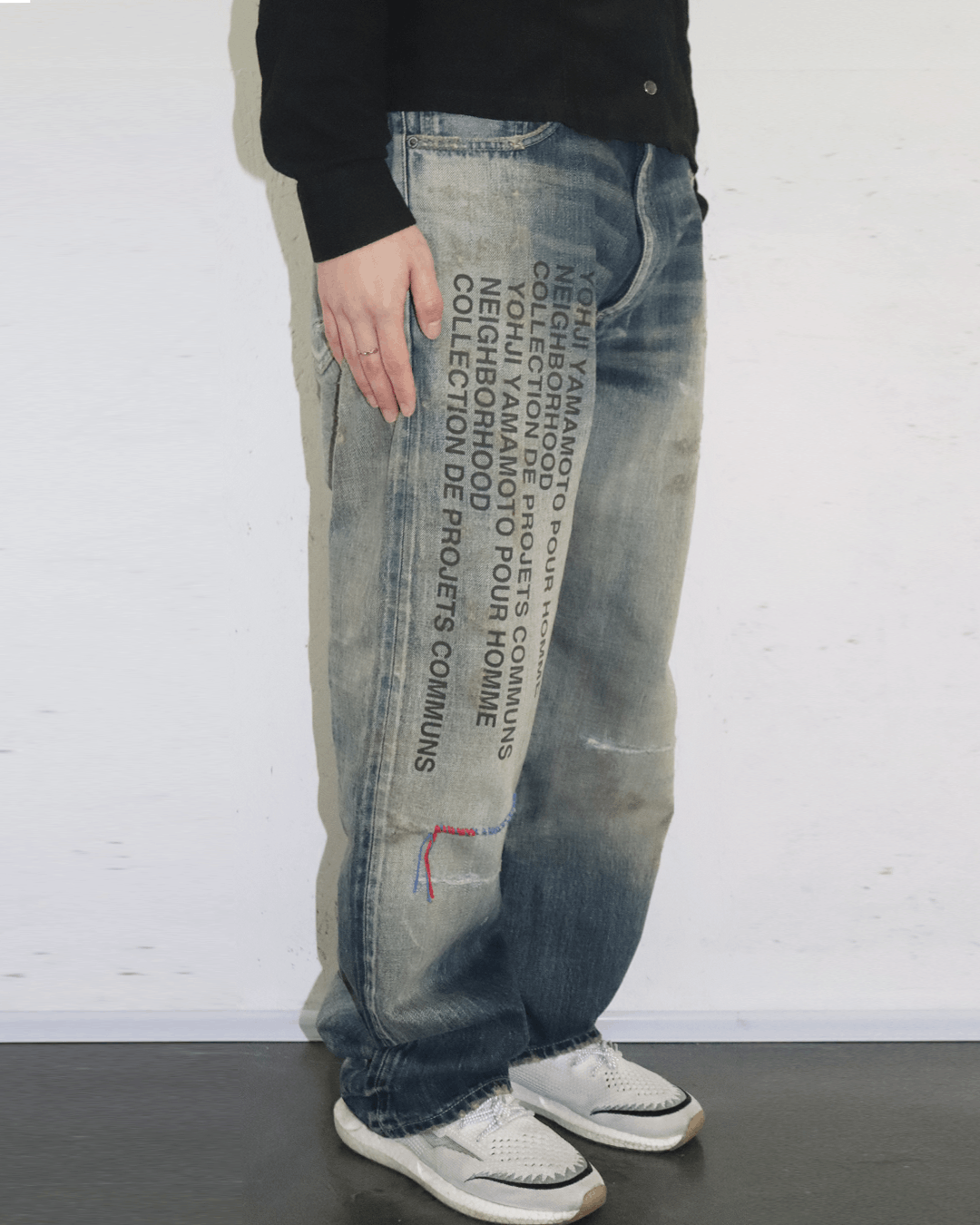 Yohji Yamamoto Neighborhood x Yohji Yamamoto SS24 Lettering Denim Pants Size US 36 / EU 52 - 3 Thumbnail
