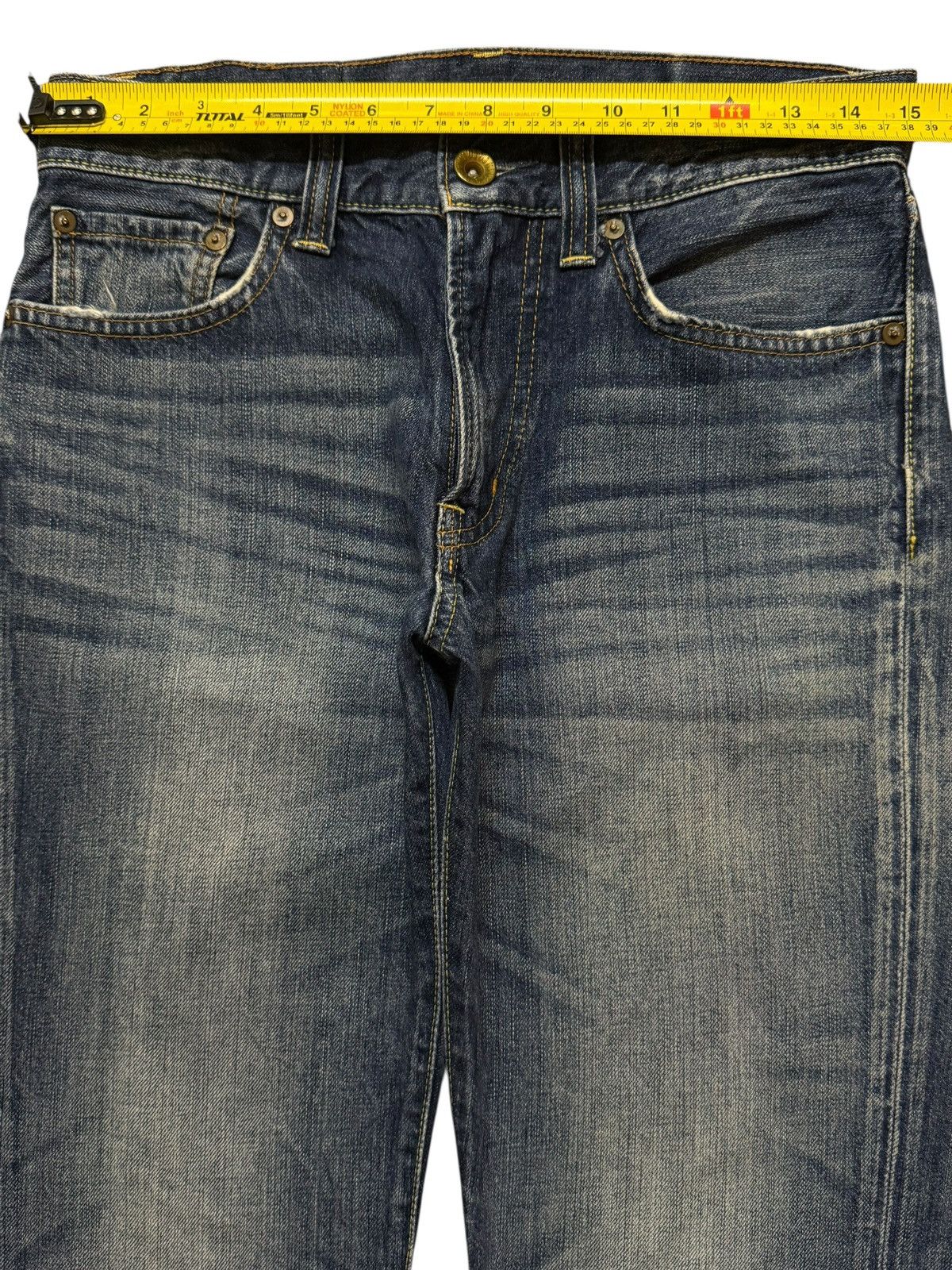 Uniqlo Vintage Y2K Japanese Uniqlo Blue Faded Wash Distress Loose Size US 29 - 7 Thumbnail