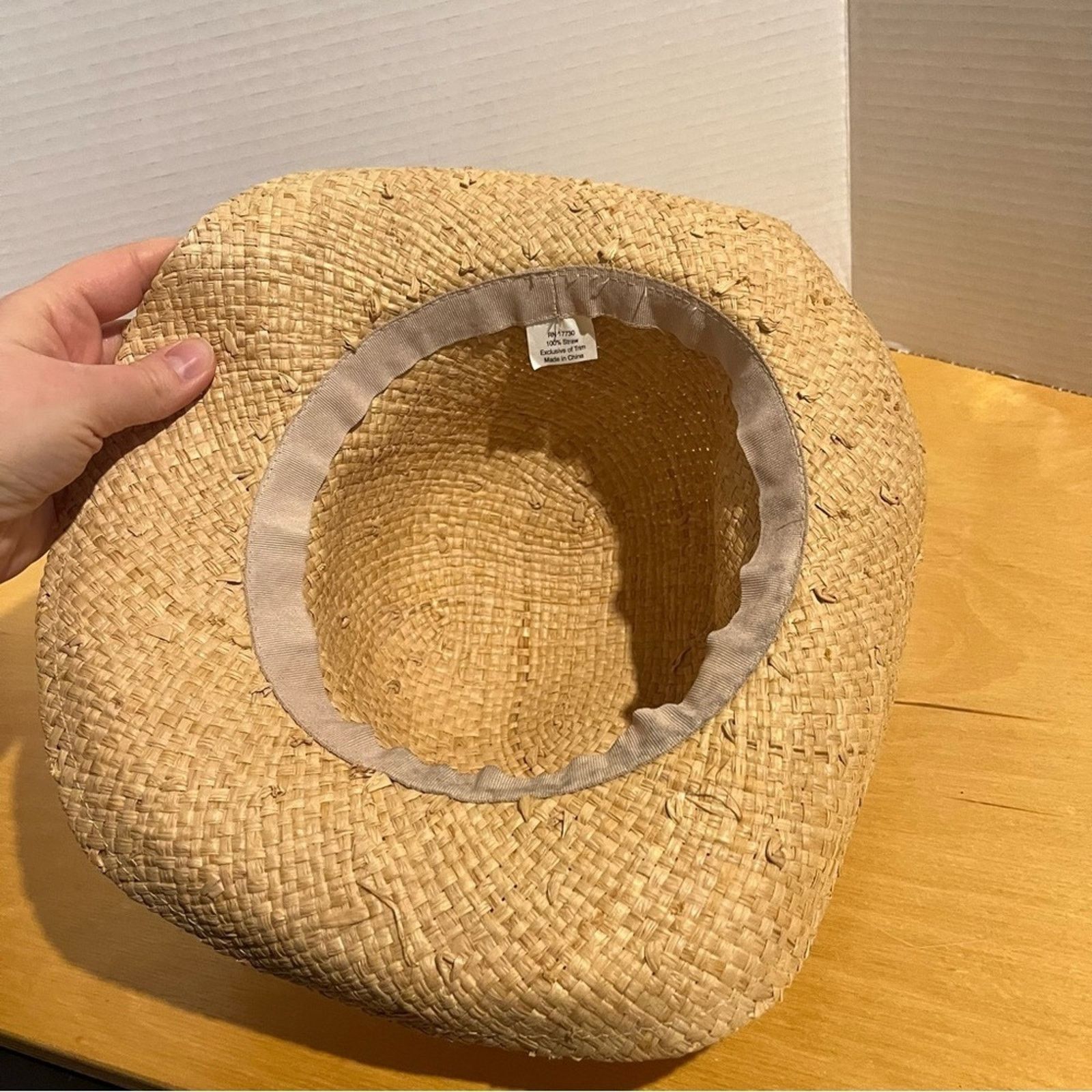 Other Foldable Panama Hat Beach Straw Hats Sun Hat Women's Cap Size ONE SIZE - 7 Thumbnail