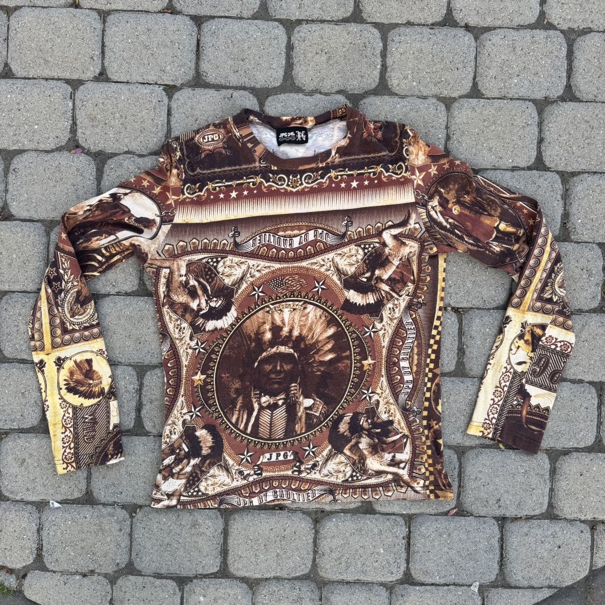 Jean Paul Gaultier 1990’s Jean Paul Gaultier Native American Indian Longsleeve Size US S / EU 44-46 / 1 - 1 Thumbnail