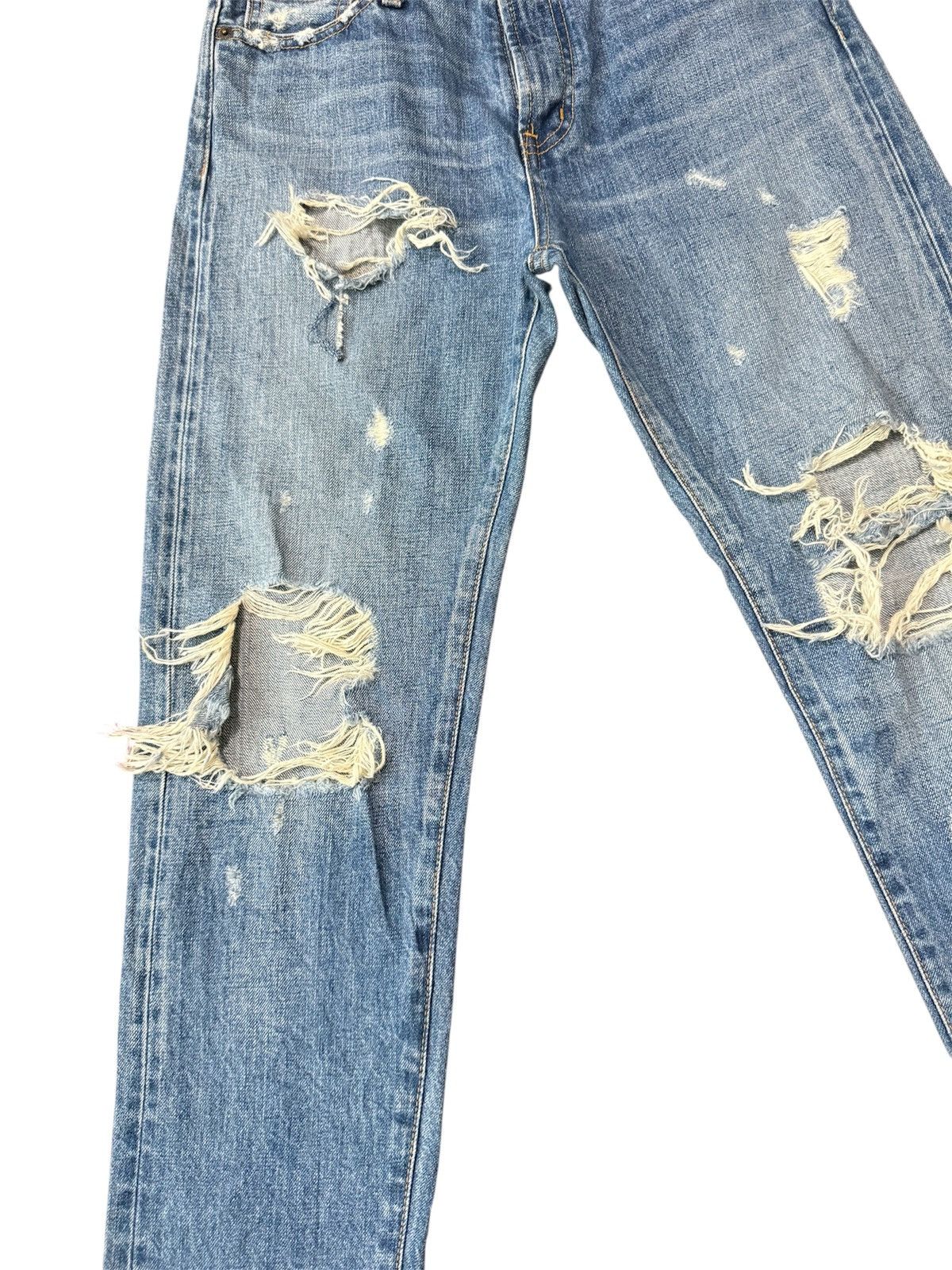 Denime JAPAN BRAND RIPPED DENIM UNGRID SELVEDGE Size US 29 - 6 Thumbnail