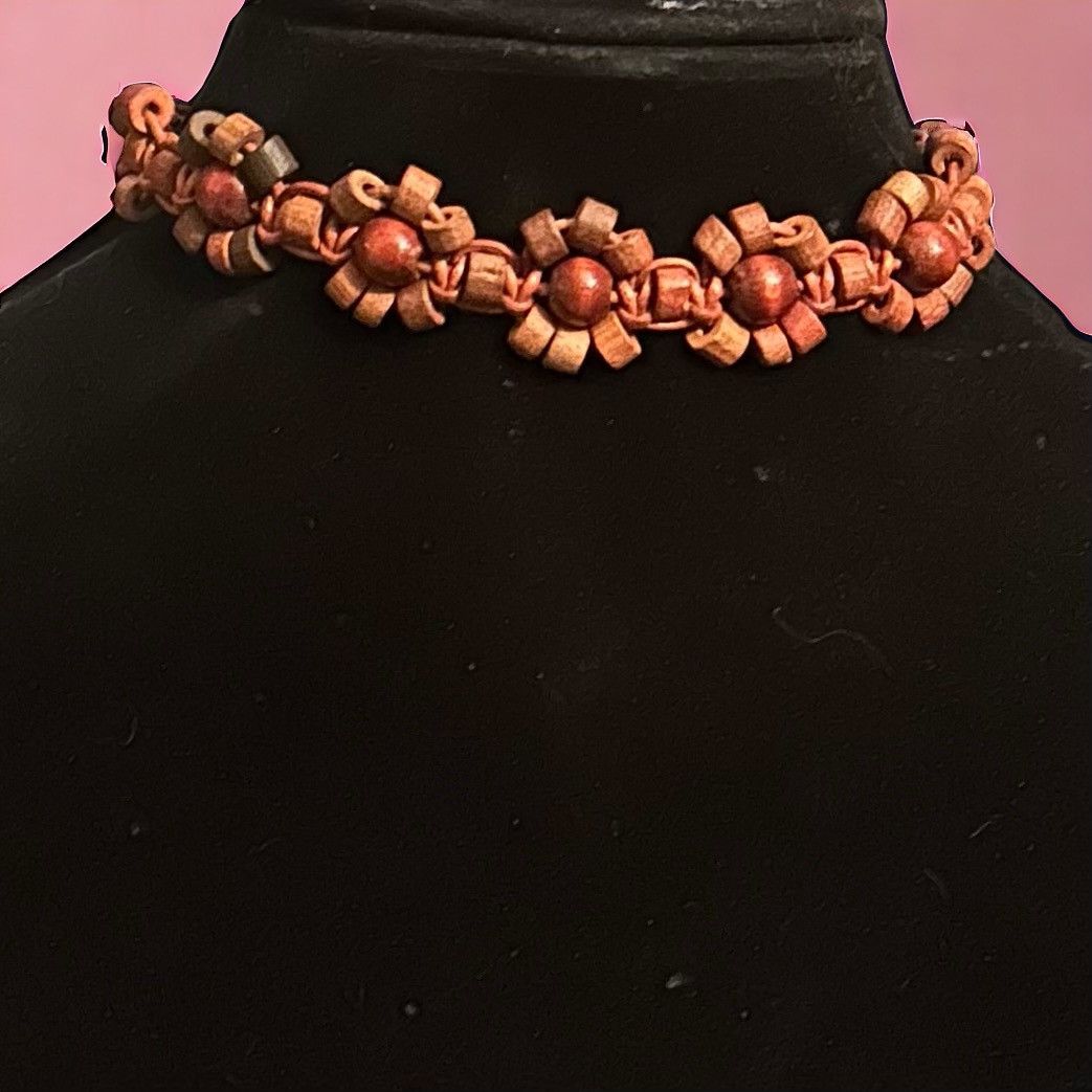 Vintage Vintage woven flower choker necklace Size ONE SIZE - 1 Thumbnail