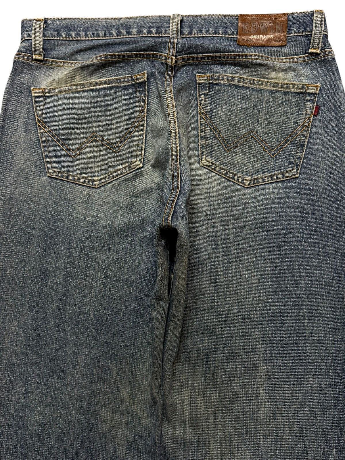 Edwin Vintage 90s Japan Edwin 404 Blue Faded Mud Wash Straight Leg Size US 36 / EU 52 - 4 Thumbnail