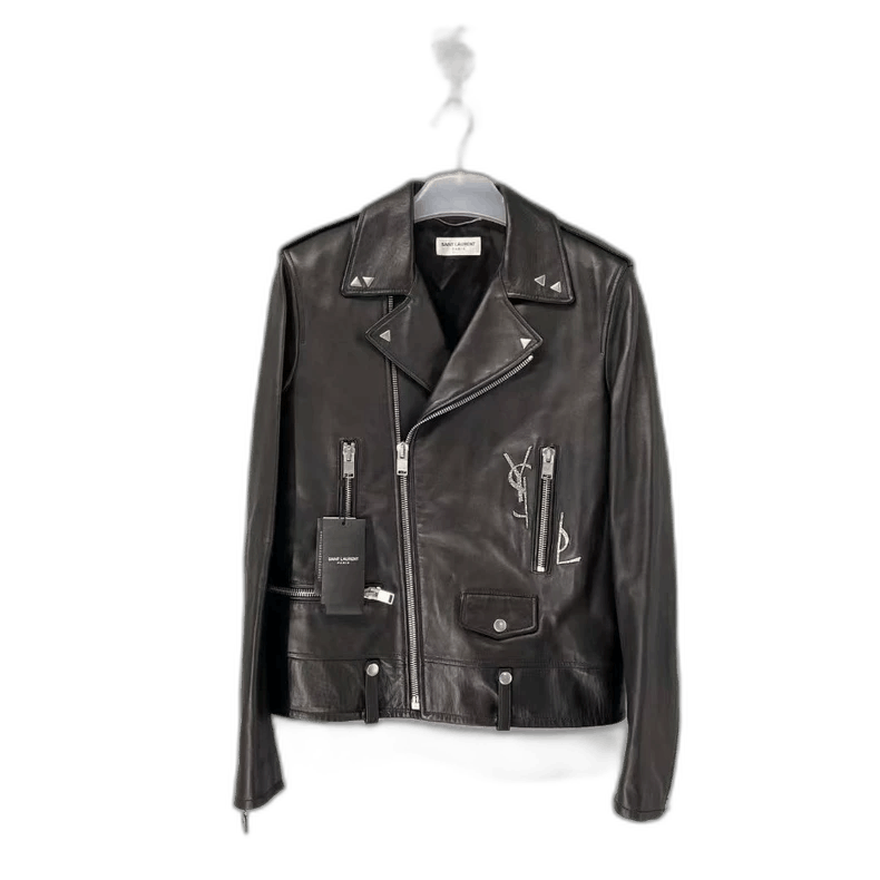 Saint Laurent Paris saint laurent men's leather motorcycle jacket Size US L / EU 52-54 / 3 - 1 Thumbnail