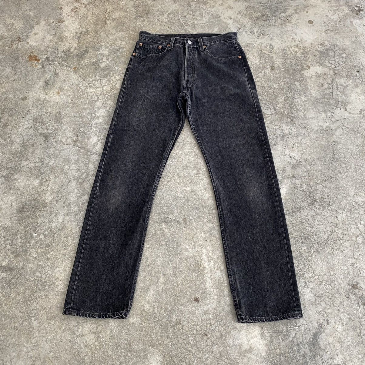 Levi's Size 30x31.5 Vintage 1996 Levis 501 Faded Black Denim Jeans Size US 30 / EU 46 - 1 Thumbnail