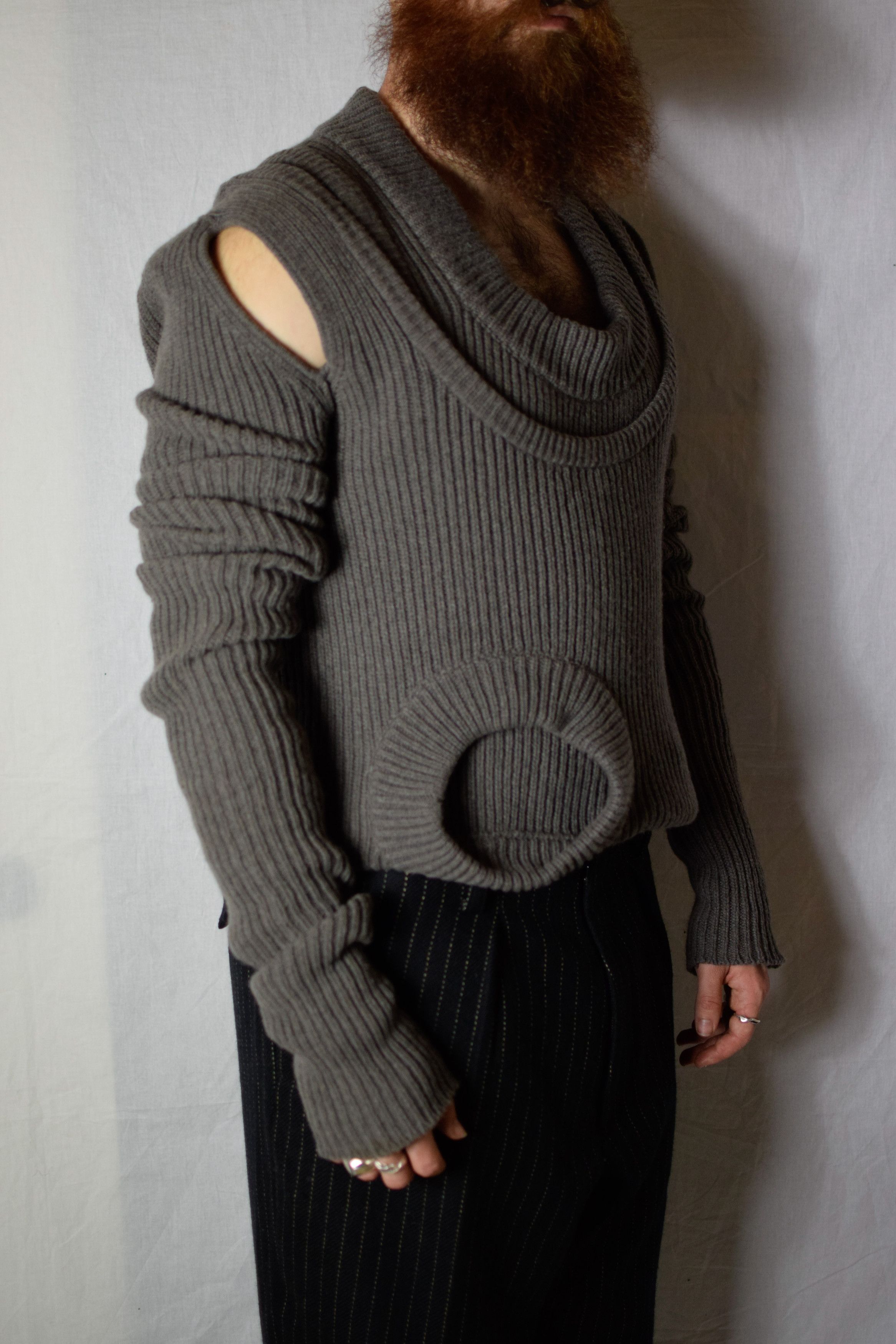 Rick Owens Rick Owens AW21 Banana Sweater - RR02A5608-WSBR Size US L / EU 52-54 / 3 - 11 Thumbnail