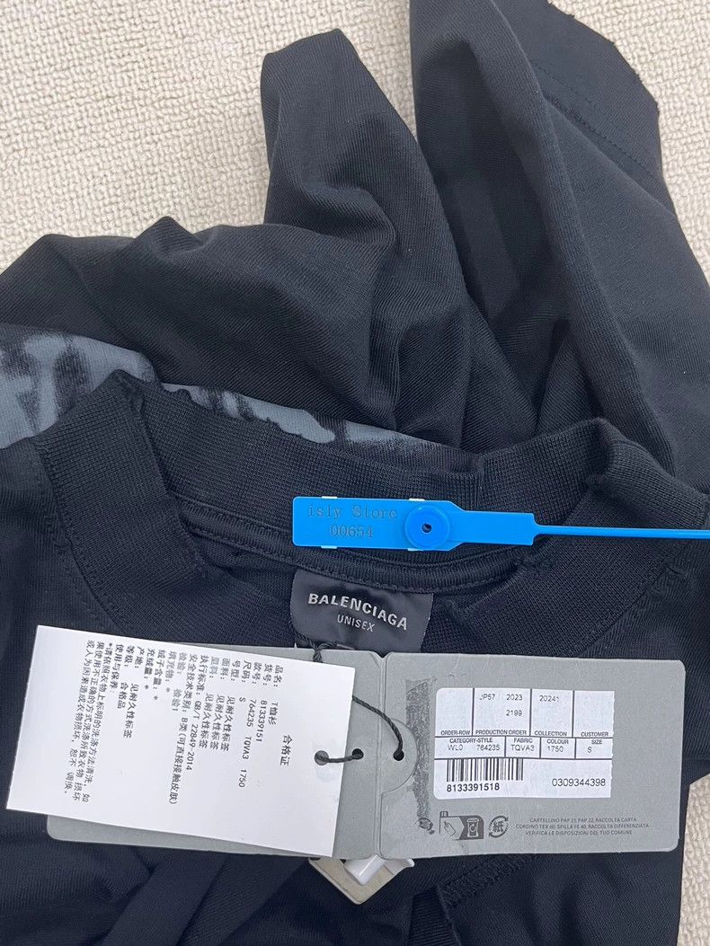 Balenciaga Balenciaga Letter Print Crew Neck Pullover Short Sleeve T- Size US S / EU 44-46 / 1 - 4 Thumbnail