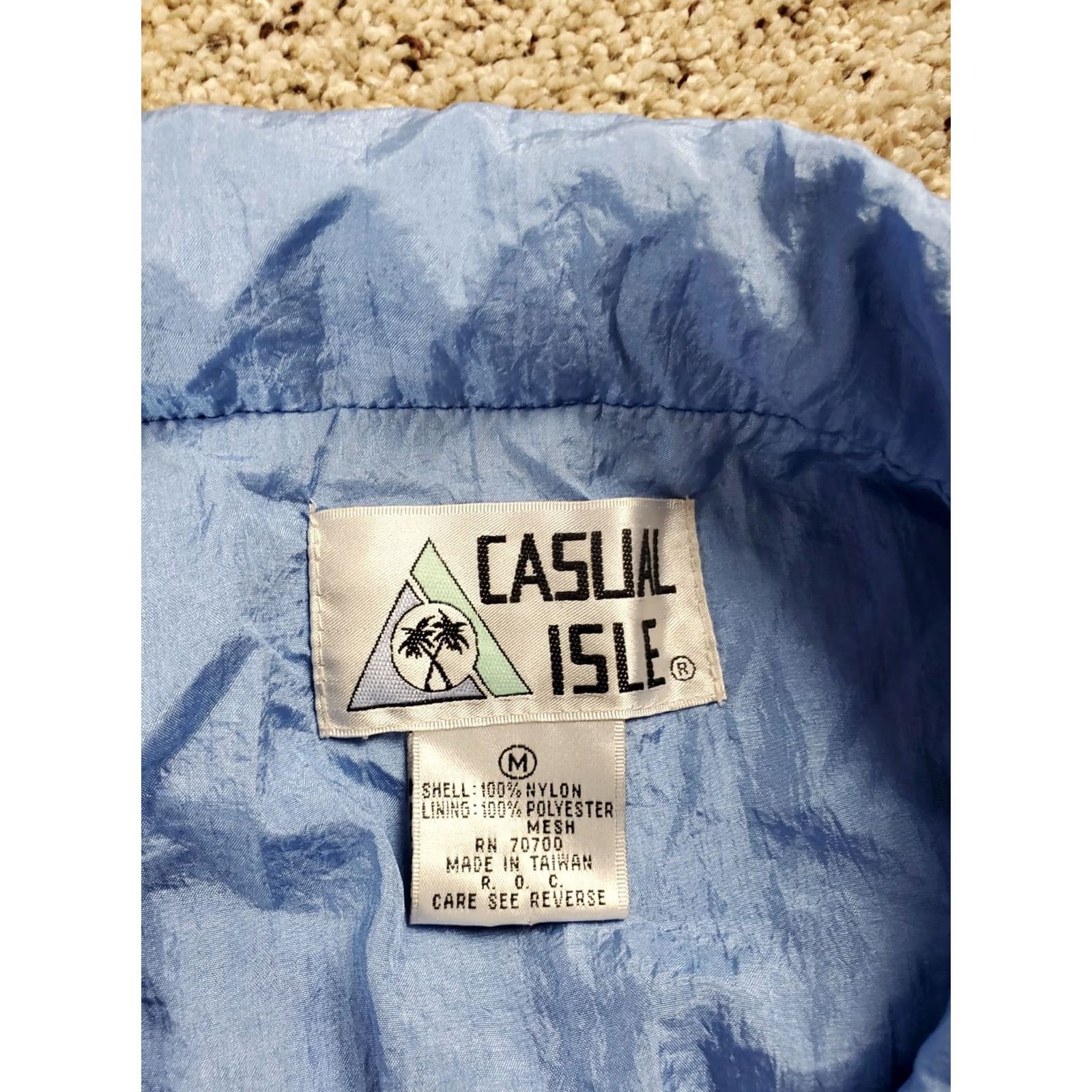 Vintage VINTAGE Casual Isle Windbreaker Jacket Women M Blue Floral Nylon Full Zip 90s Windbreaker Casual Isle Womens M Blue Floral Nylon Full Zip 90s Size M / US 6-8 / IT 42-44 - 5 Thumbnail